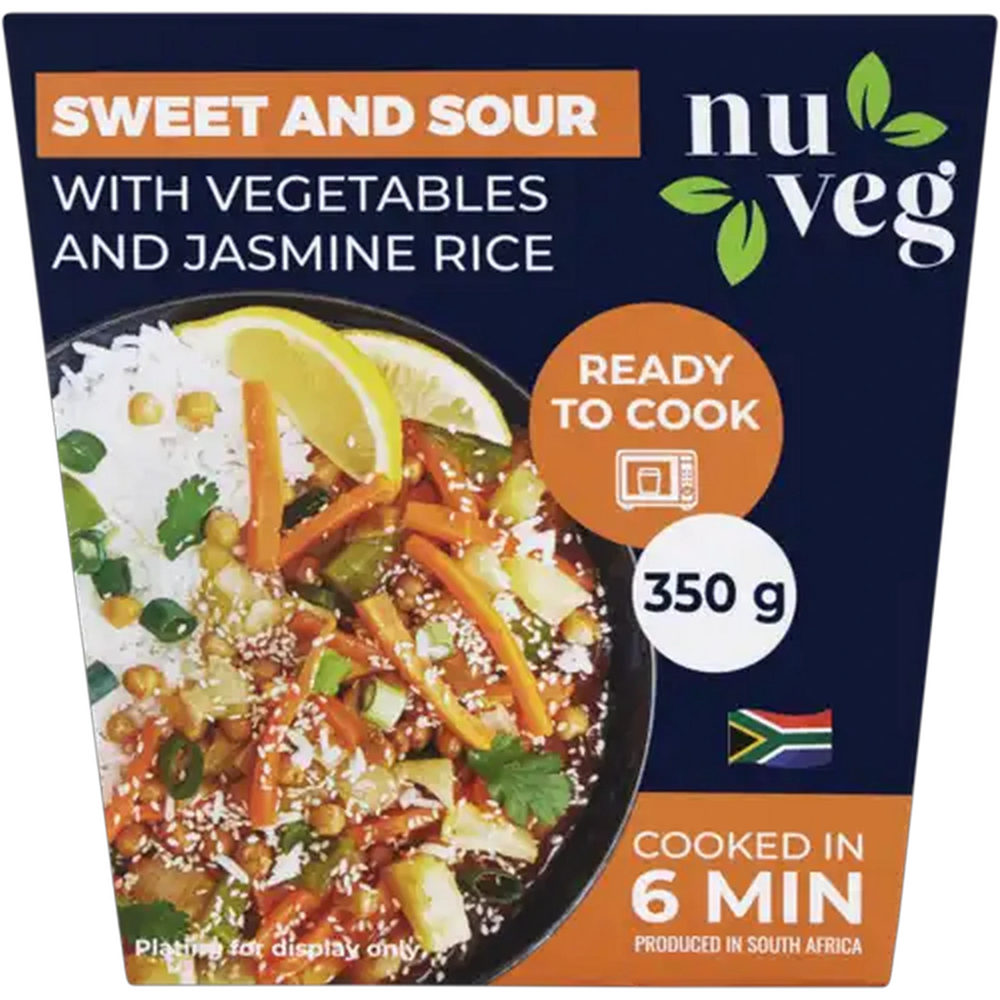 Image of Nuveg Frozen Sweet and Sour with Vegetables and Jasmine Rice 350g