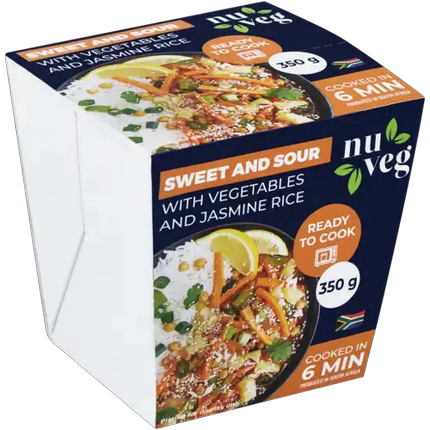 Image of Nuveg Frozen Sweet and Sour with Vegetables and Jasmine Rice 350g