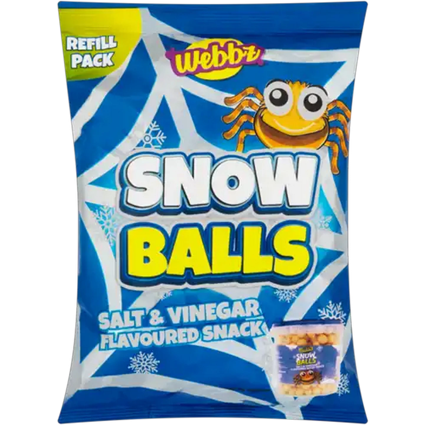 Image of Webbz Salt & Vinegar Flavoured Snow Balls 100g