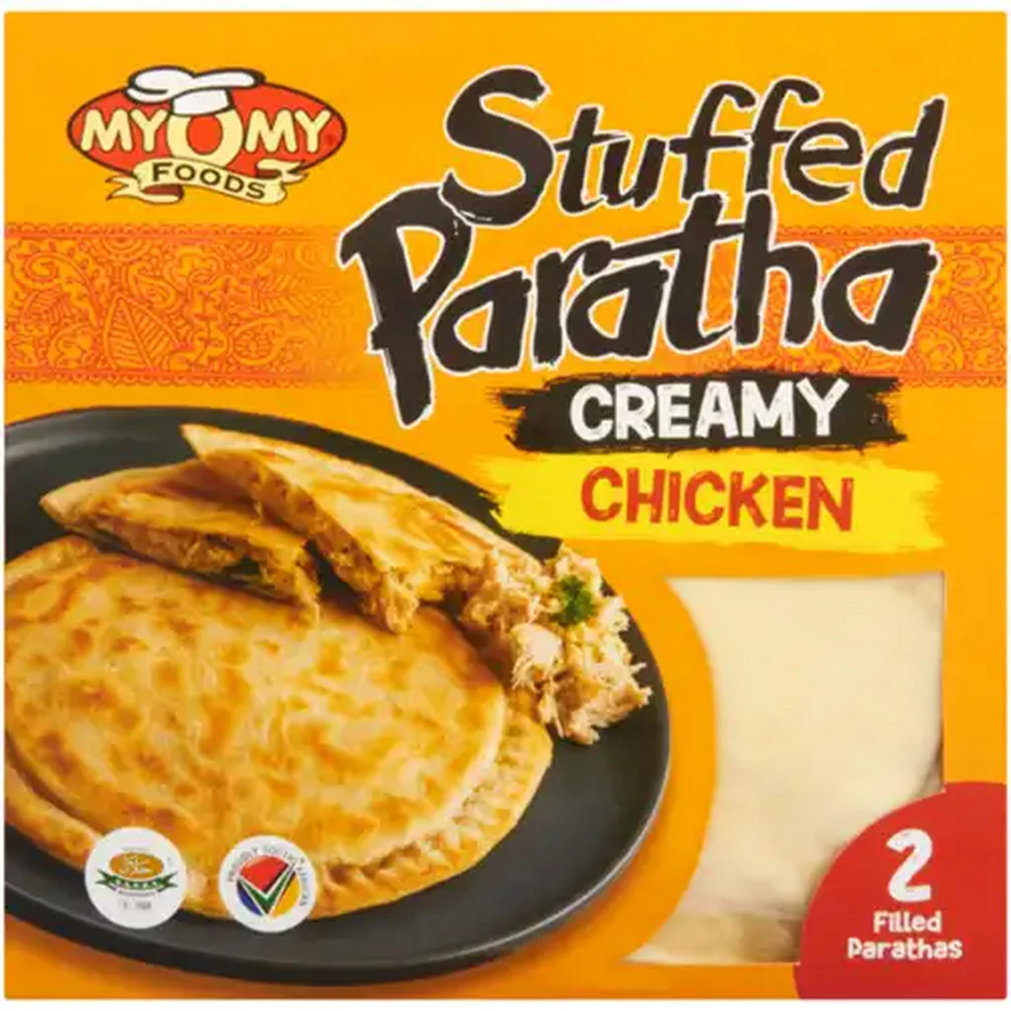 Image of MyOMy Foods Creamy Chicken Frozen Stuffed Paratha 2 Pack