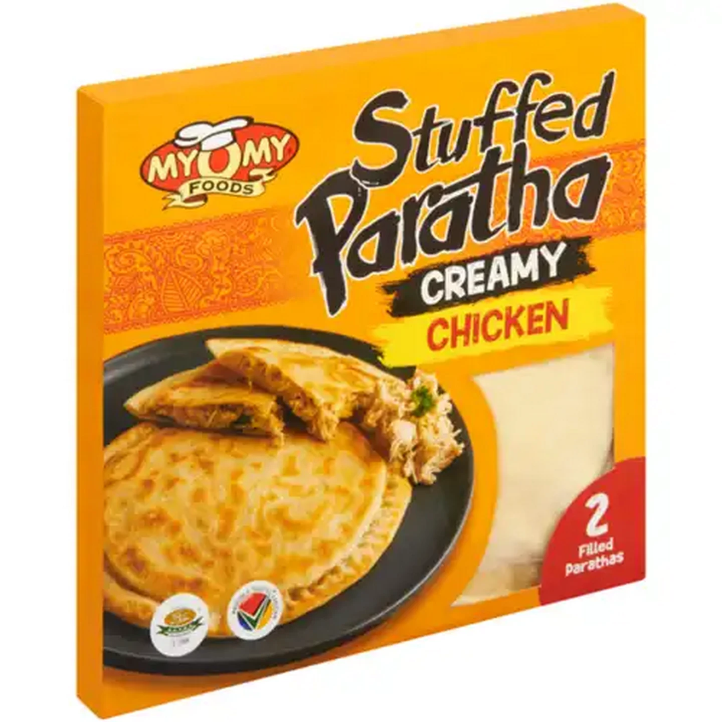 Image of MyOMy Foods Creamy Chicken Frozen Stuffed Paratha 2 Pack