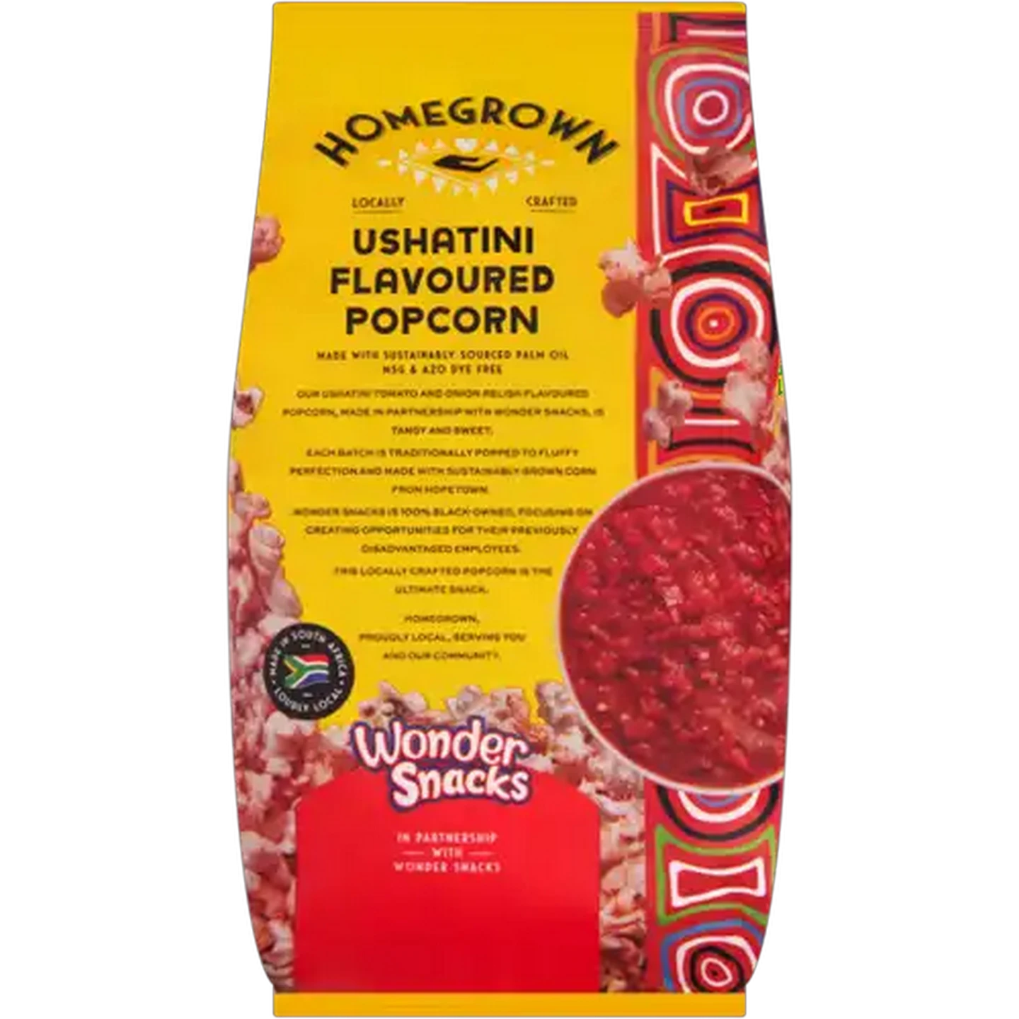 Image of Homegrown Ushatini Flavoured Popcorn 90g