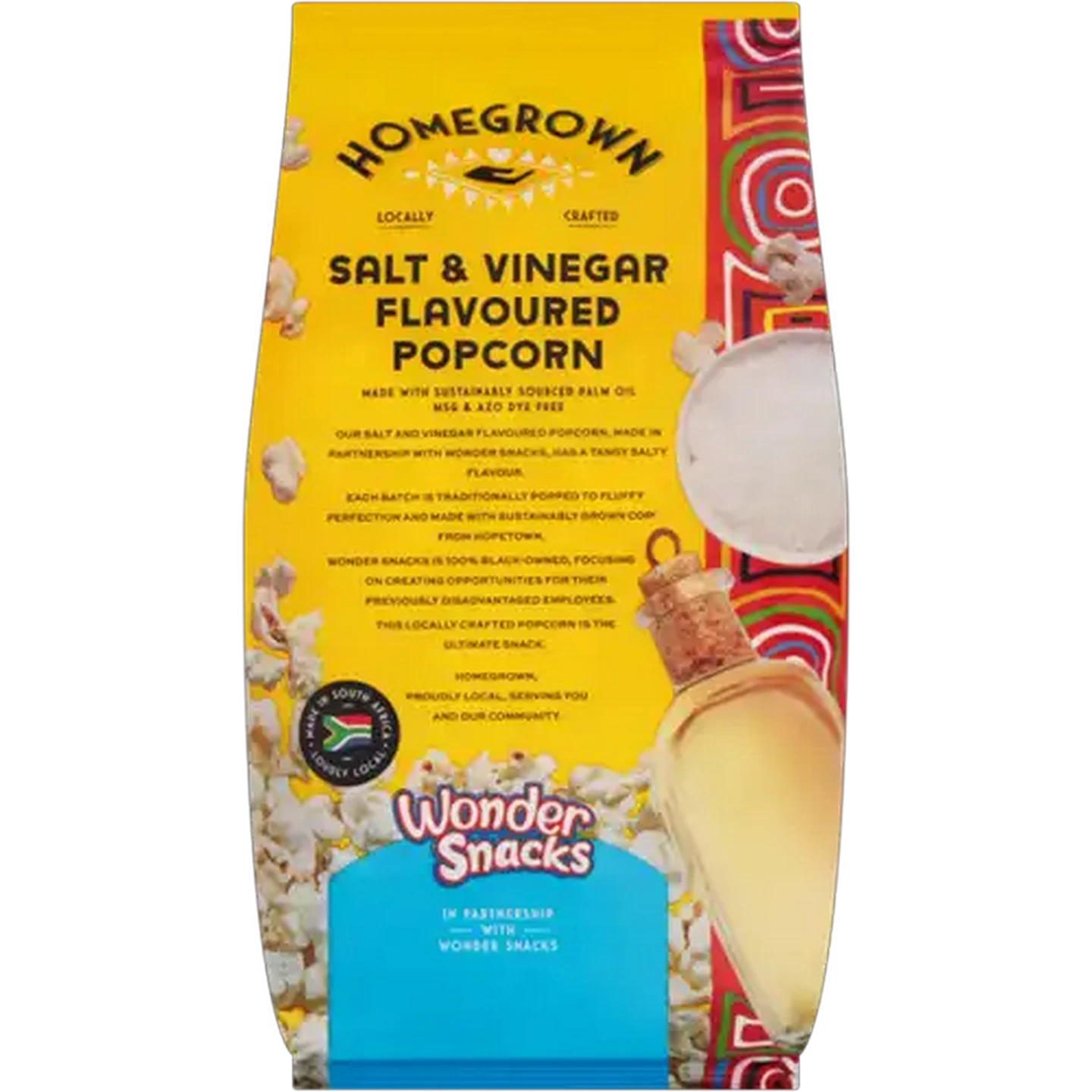 Image of Homegrown Salt & Vinegar Flavoured Popcorn 90g