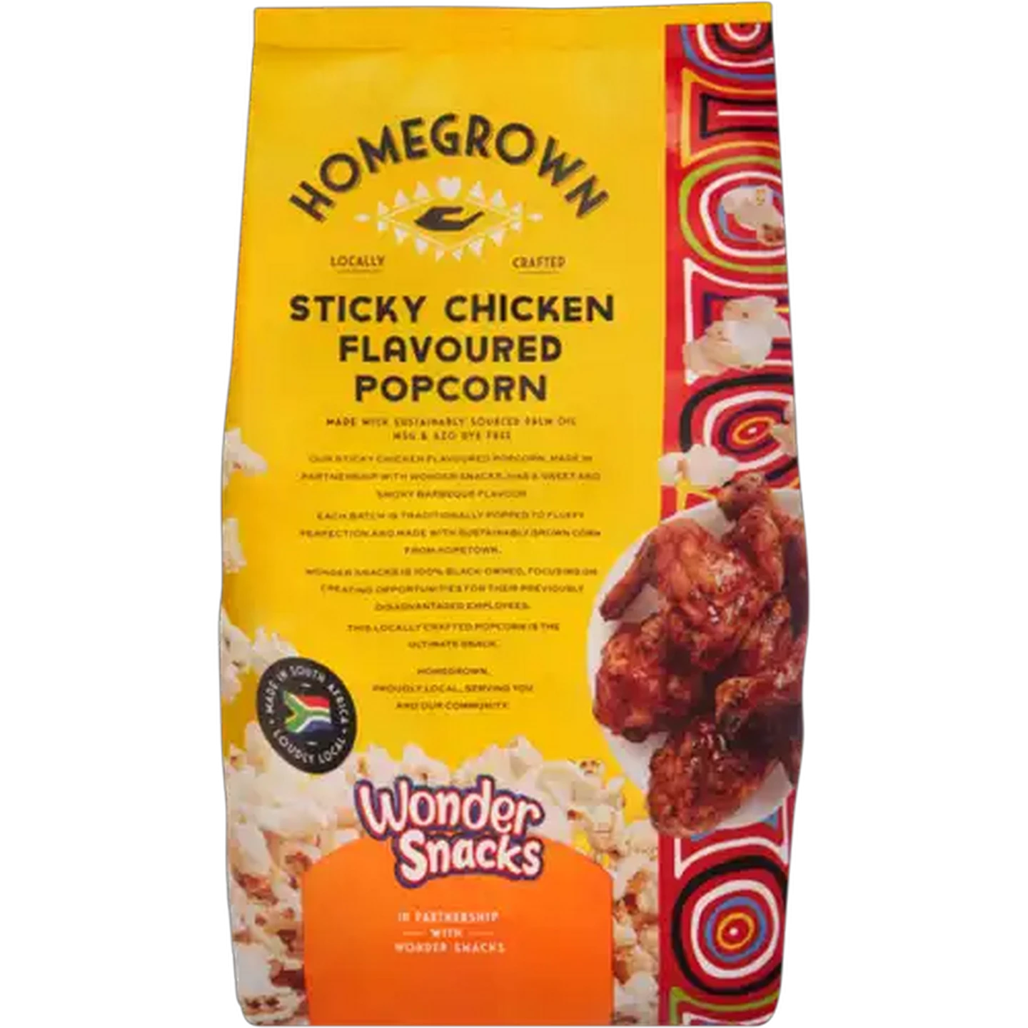 Image of Homegrown Sticky Chicken Flavoured Popcorn 90g