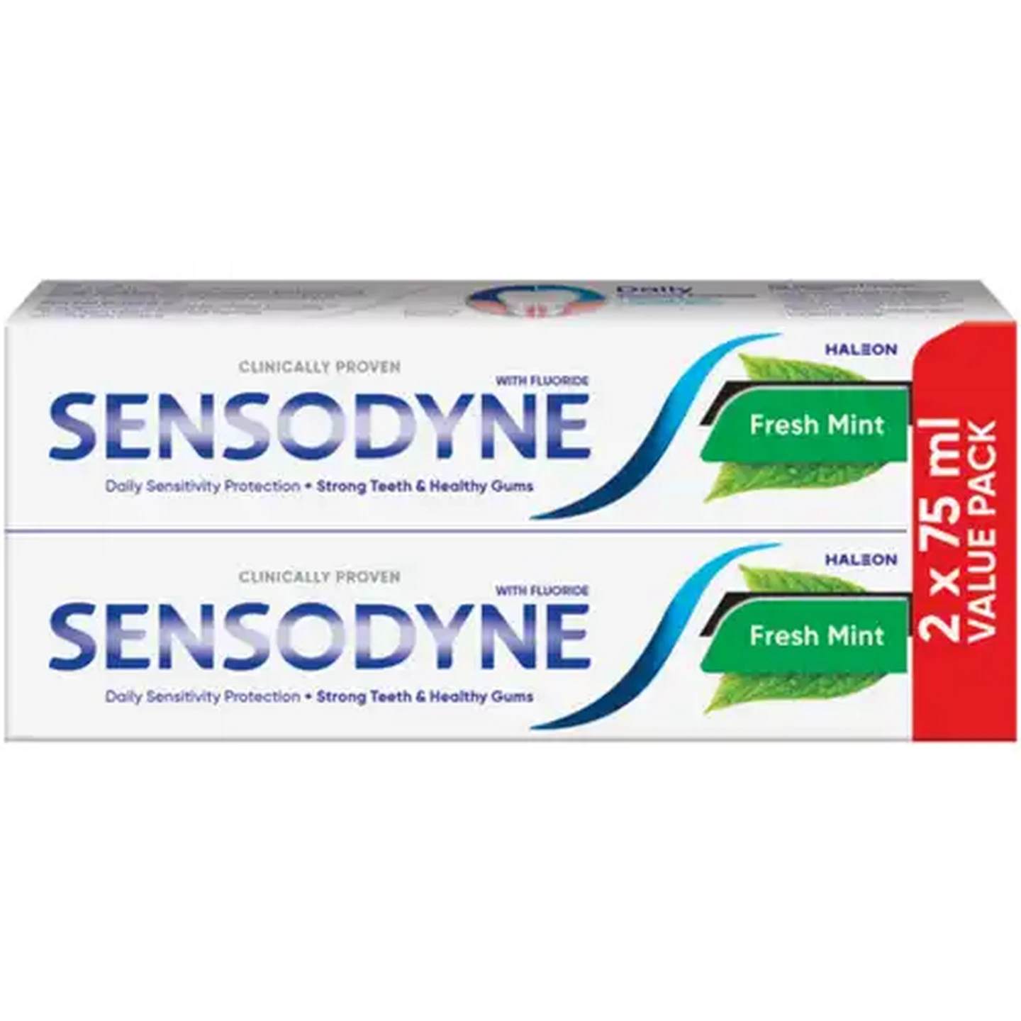 Image of Sensodyne Fresh Mint Fluoride Toothpaste 2 x 75ml