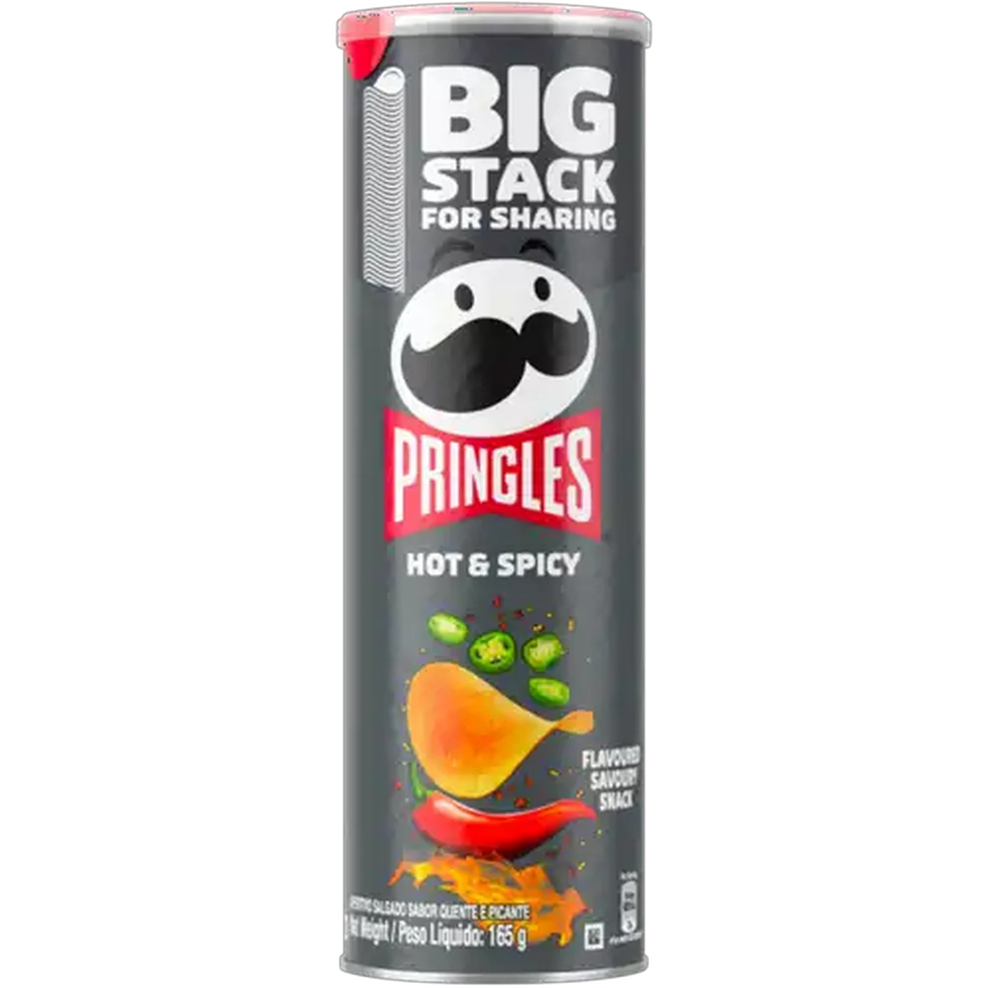 Image of Pringles Hot & Spicy Flavoured Savoury Snack 165g