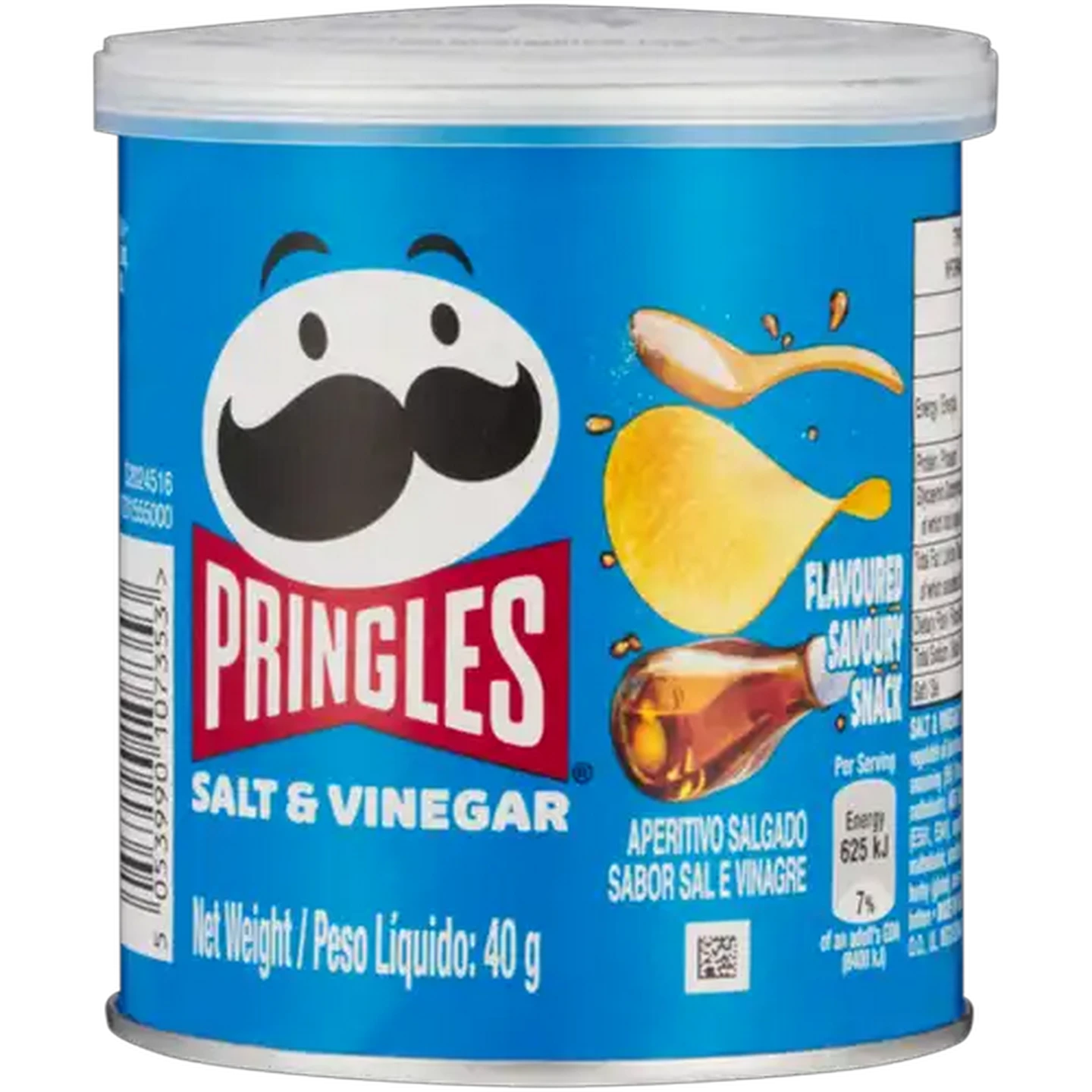 Image of Pringles Salt & Vinegar Flavoured Savoury Snack 40g