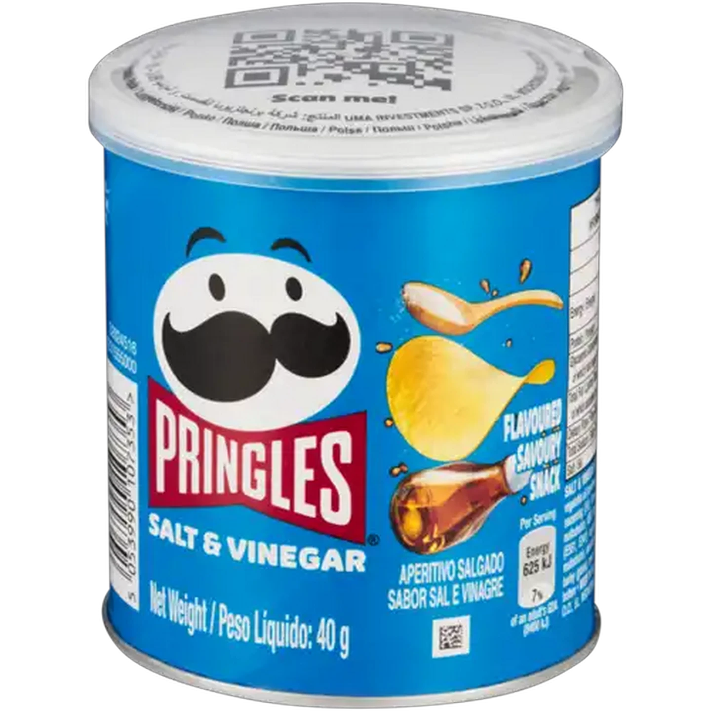 Image of Pringles Salt & Vinegar Flavoured Savoury Snack 40g