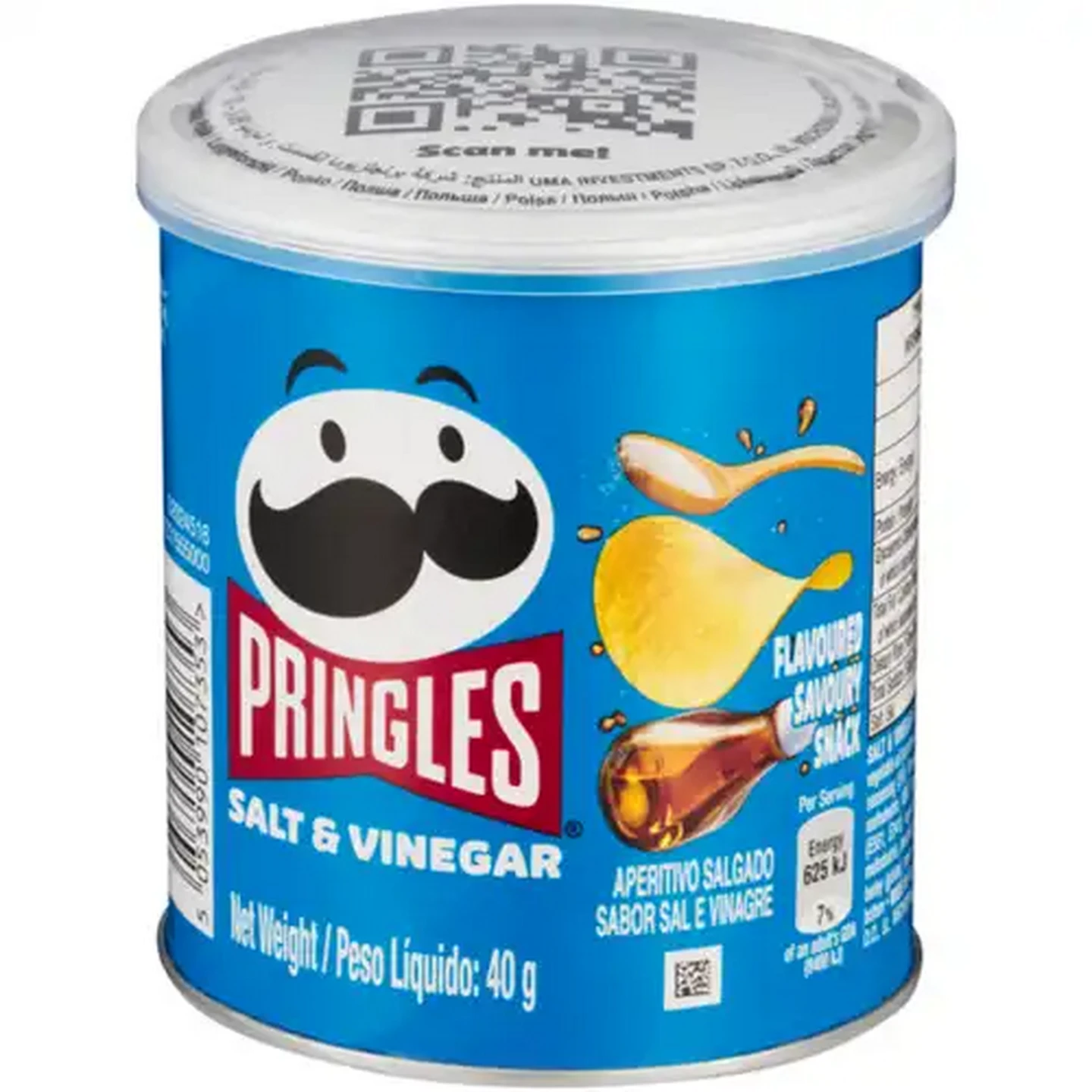 Image of Pringles Salt & Vinegar Flavoured Savoury Snack 40g