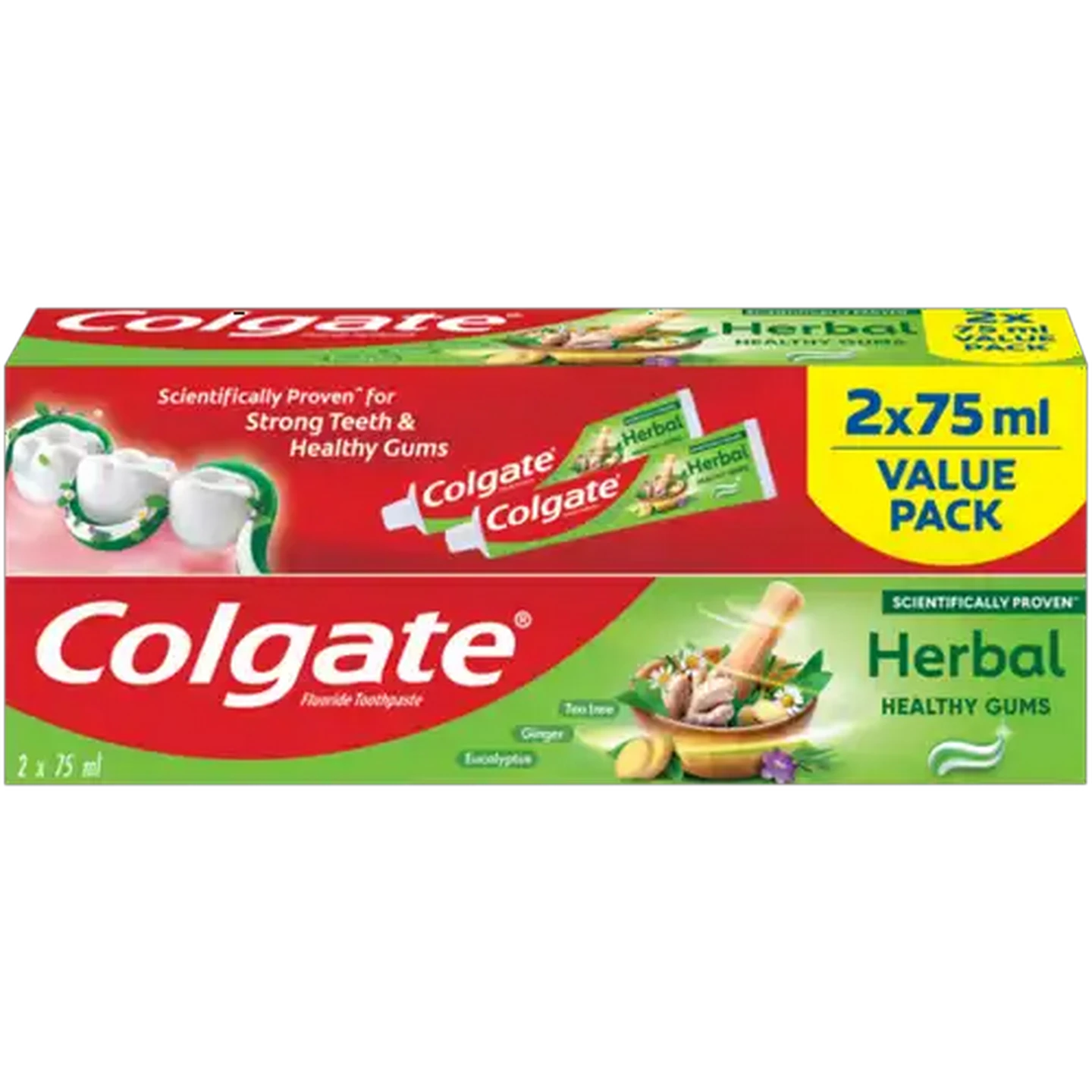 Image of Colgate Herbal Fluoride Toothpaste 2 x 75ml
