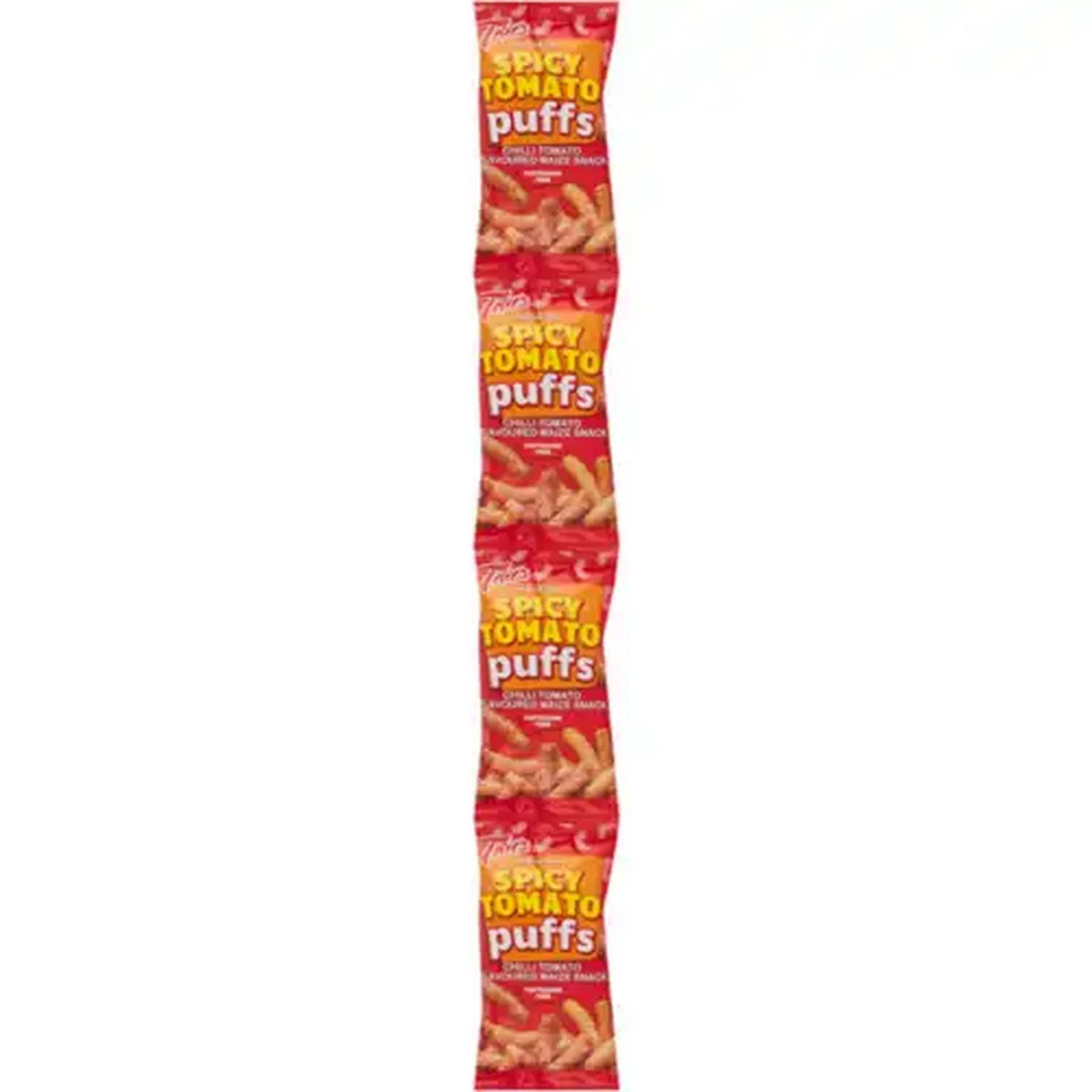 Image of Tait's Spicy Tomato Maize Snack Puffs 4 x 14g