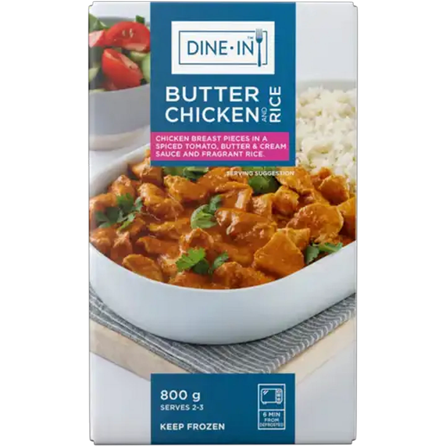Image of Dine-In Frozen Butter Chicken & Rice 800g