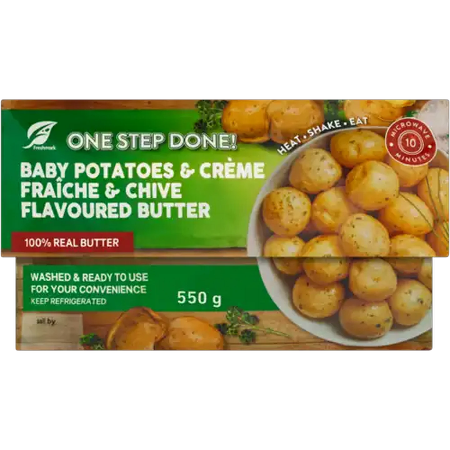 Image of Baby Potatoes & Crème Fraîche & Chive Flavoured Butter 550g