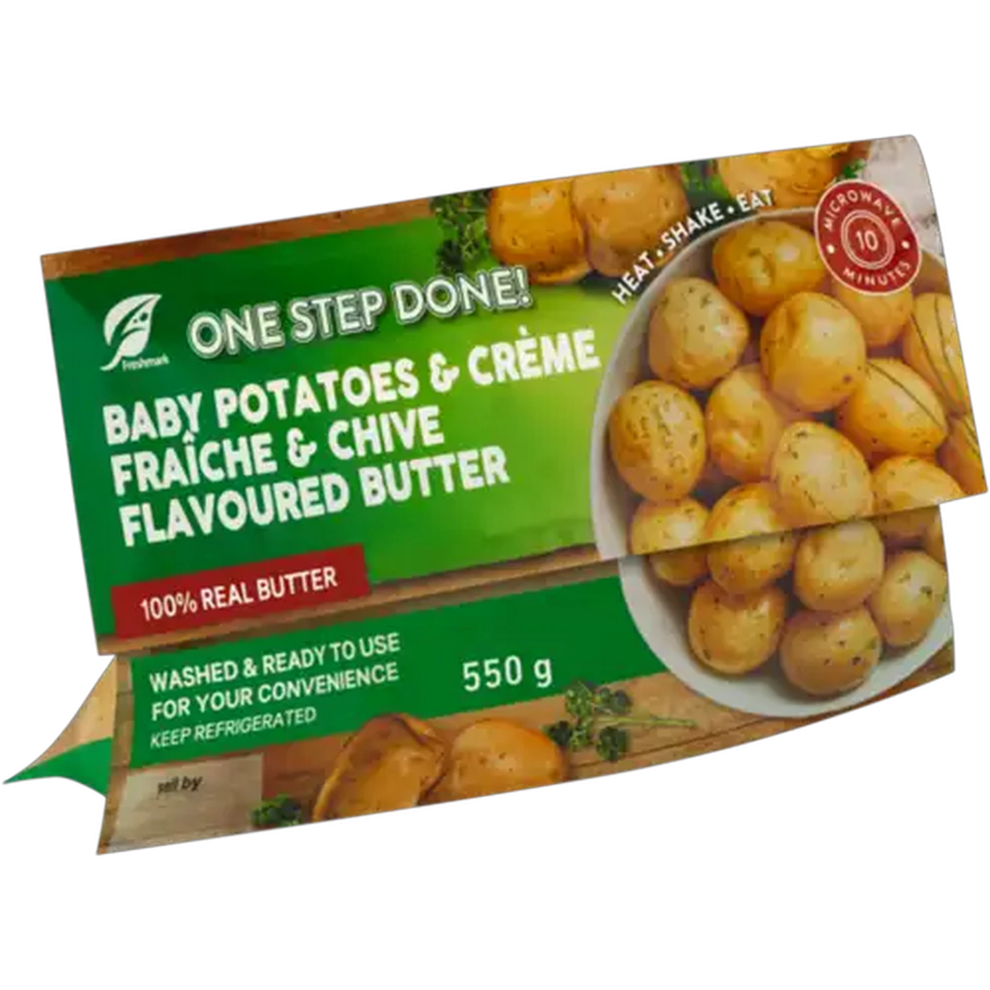 Image of Baby Potatoes & Crème Fraîche & Chive Flavoured Butter 550g