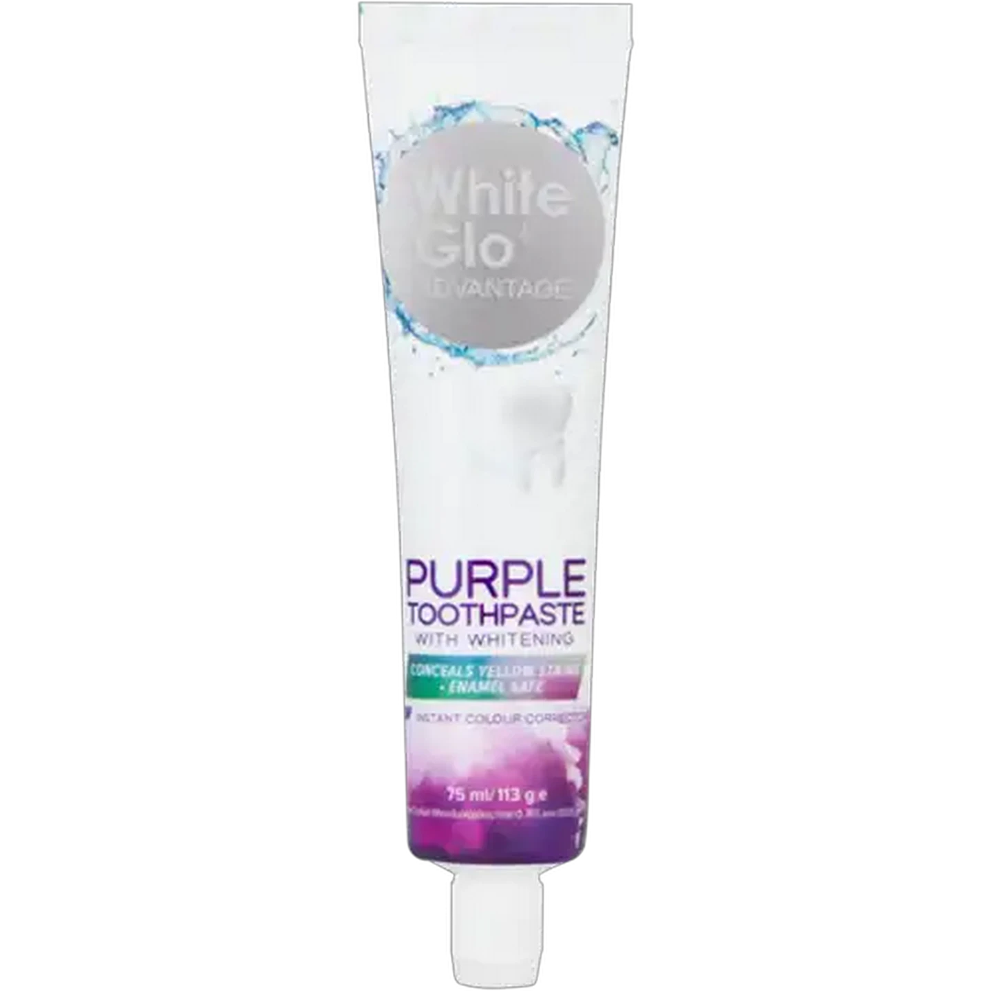 Image of White Glo Advantage Purple Toothpaste with Whitening 75ml