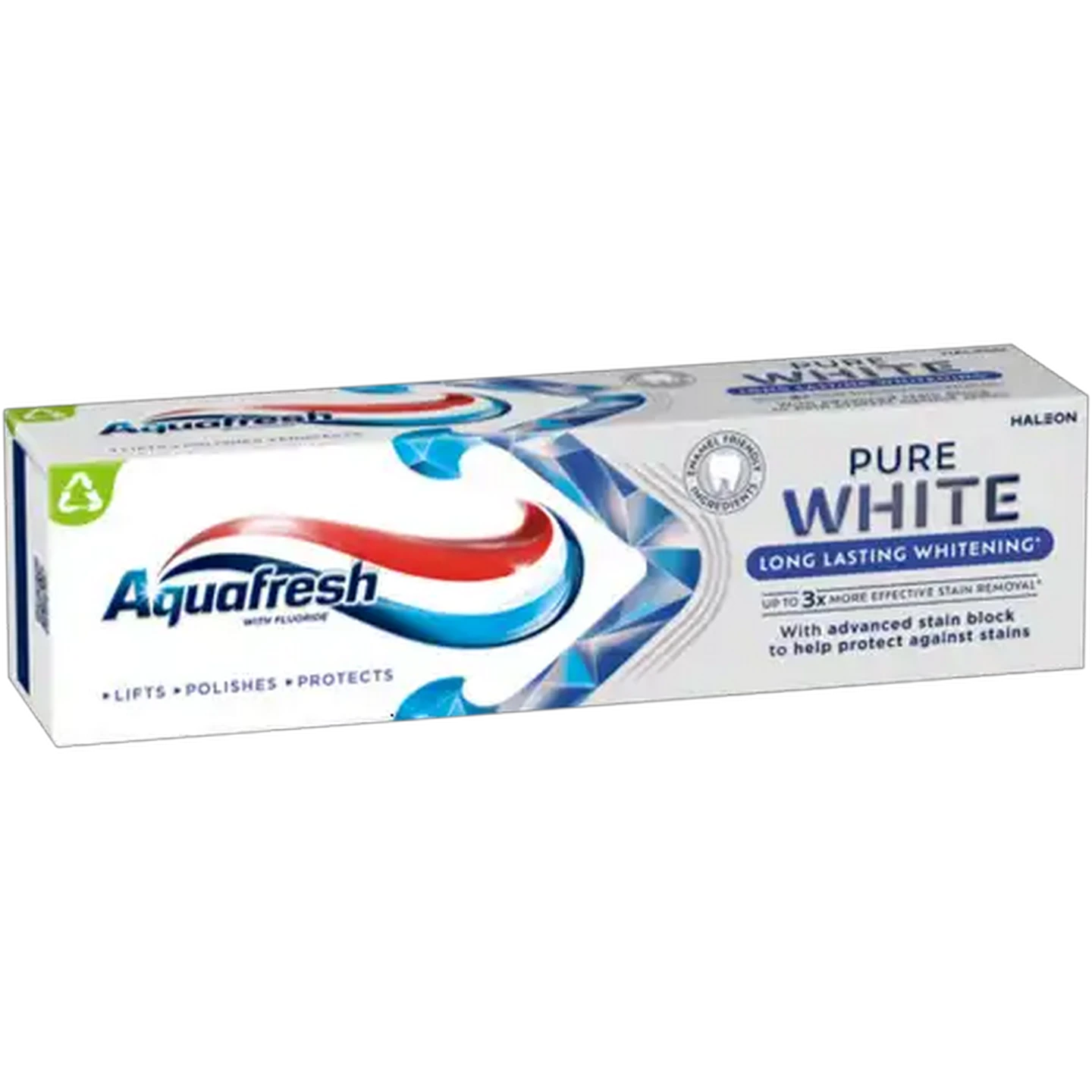 Image of Aquafresh Pure White Long Lasting Whitening Fluoride Toothpaste 75ml