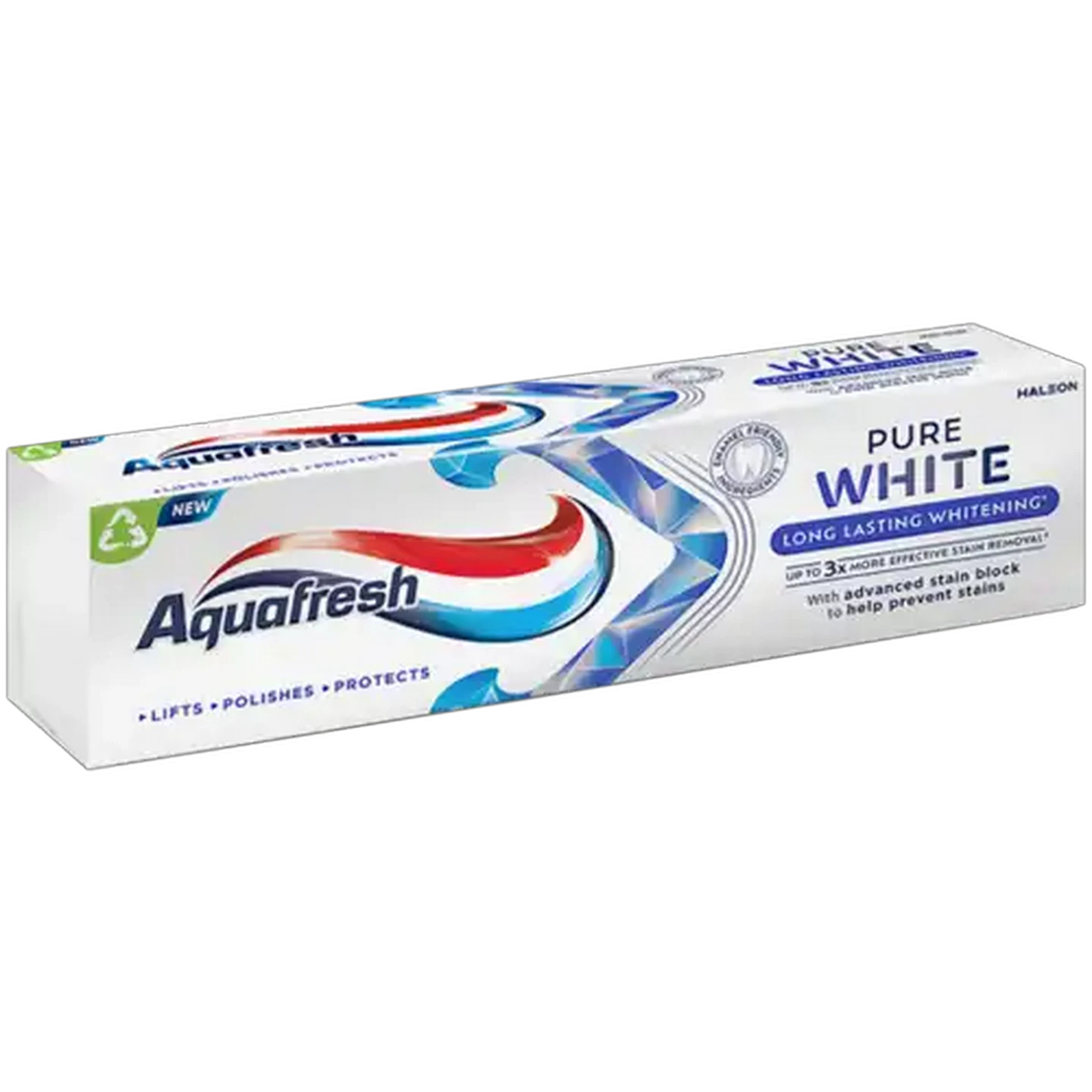 Image of Aquafresh Pure White Long Lasting Whitening Fluoride Toothpaste 75ml
