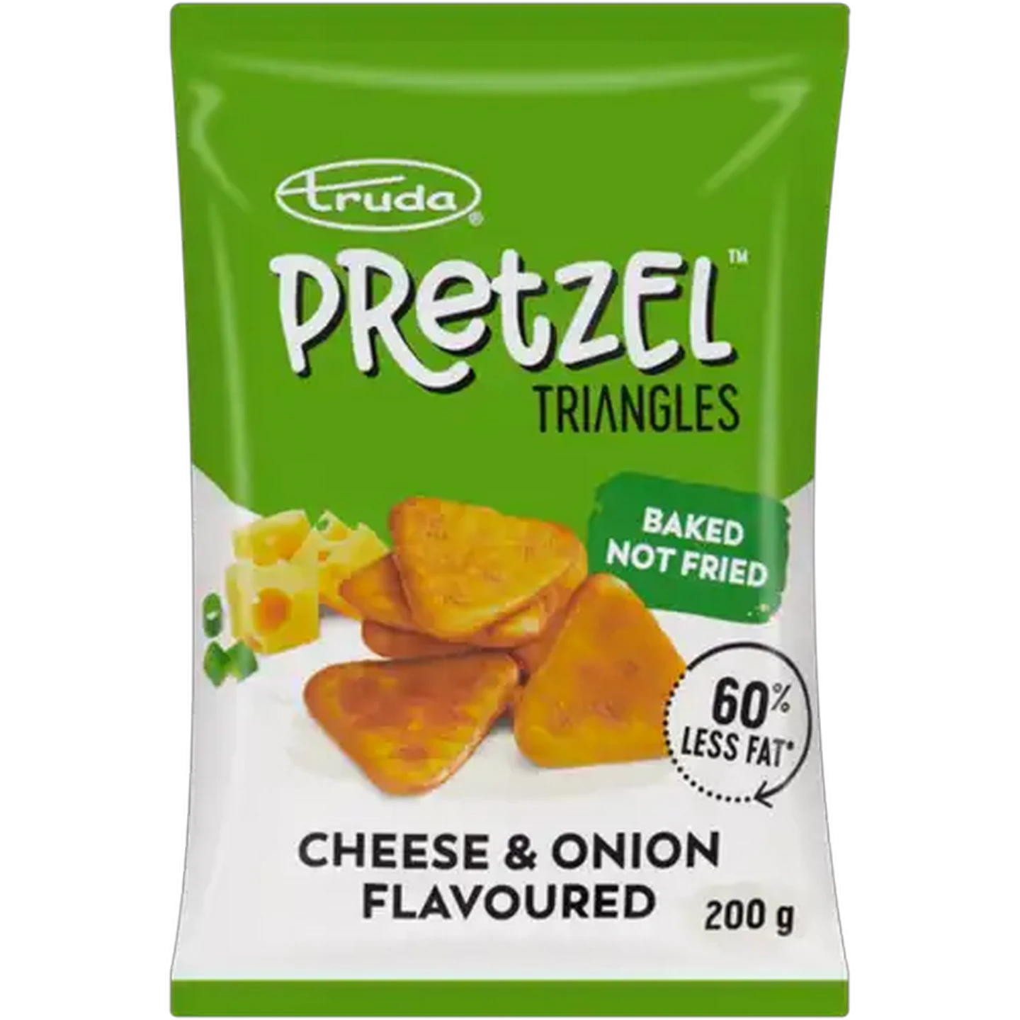 Image of Truda Pretzel Cheese & Onion Flavoured Triangles 200g