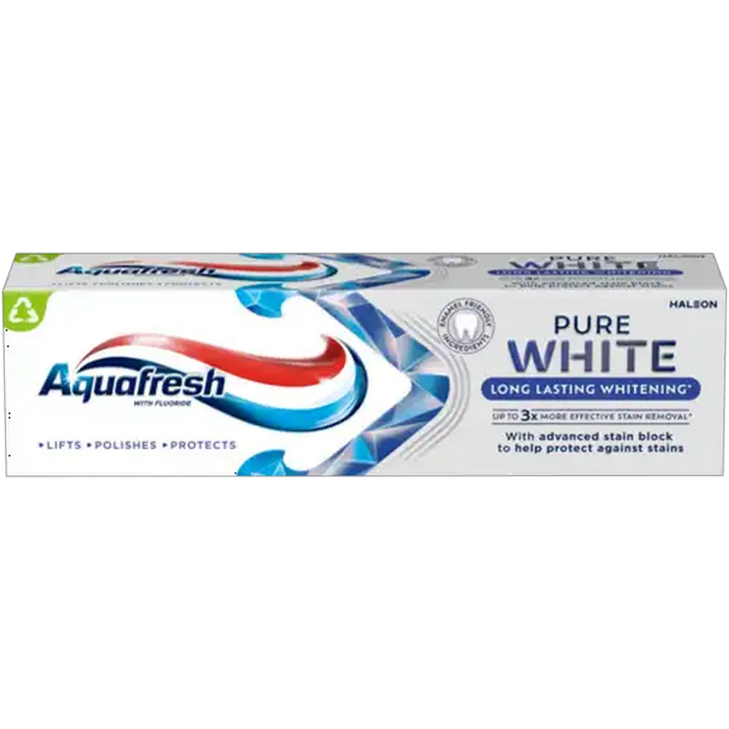 Image of Aquafresh Pure White Long Lasting Whitening Fluoride Toothpaste 75ml