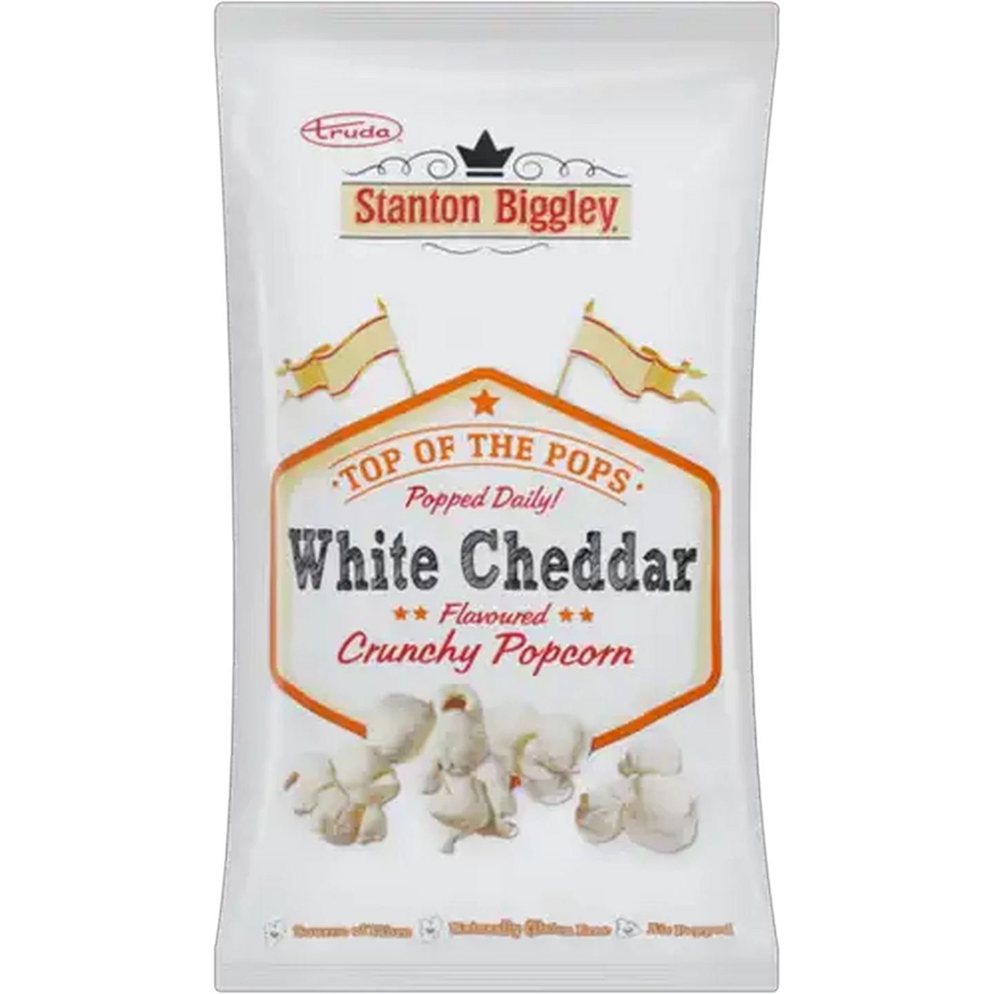 Image of Truda Stanton Biggley White Cheddar Flavoured Crunchy Popcorn 90g