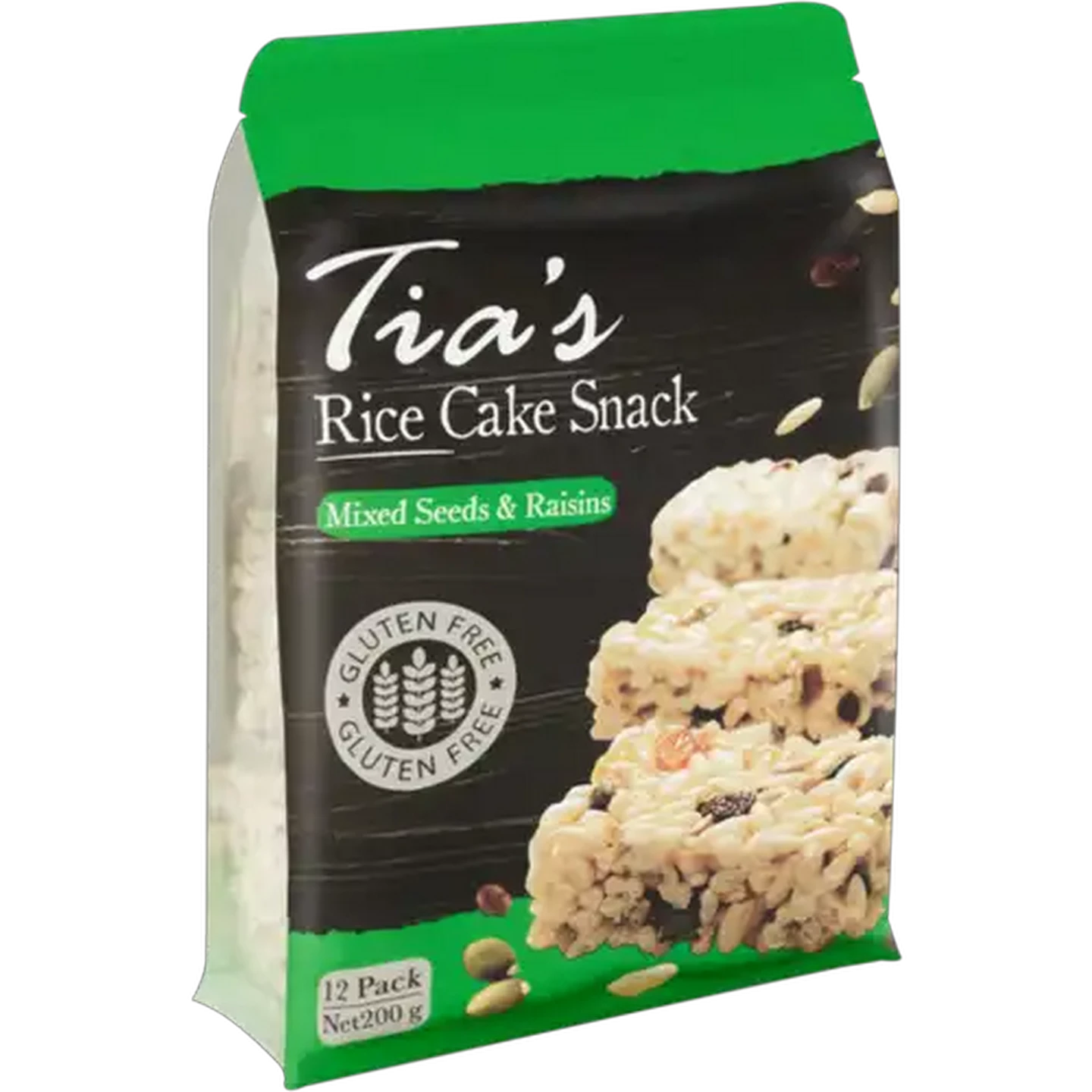 Image of Tia's Mixed Seeds & Raisins Gluten Free Rice Cake Snack 12 Pack