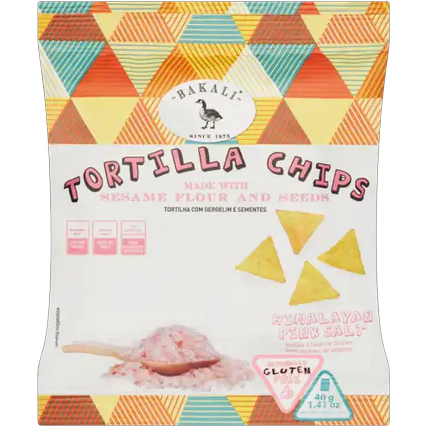 Image of Bakali Himalayan Pink Salt Tortilla Chips 40g