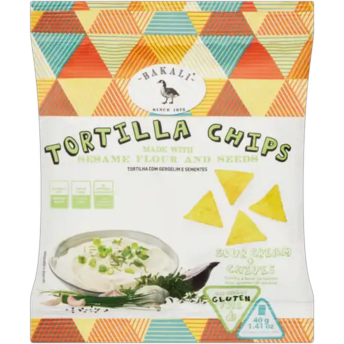 Image of Bakali Sour Cream & Chives Tortilla Chips 40g