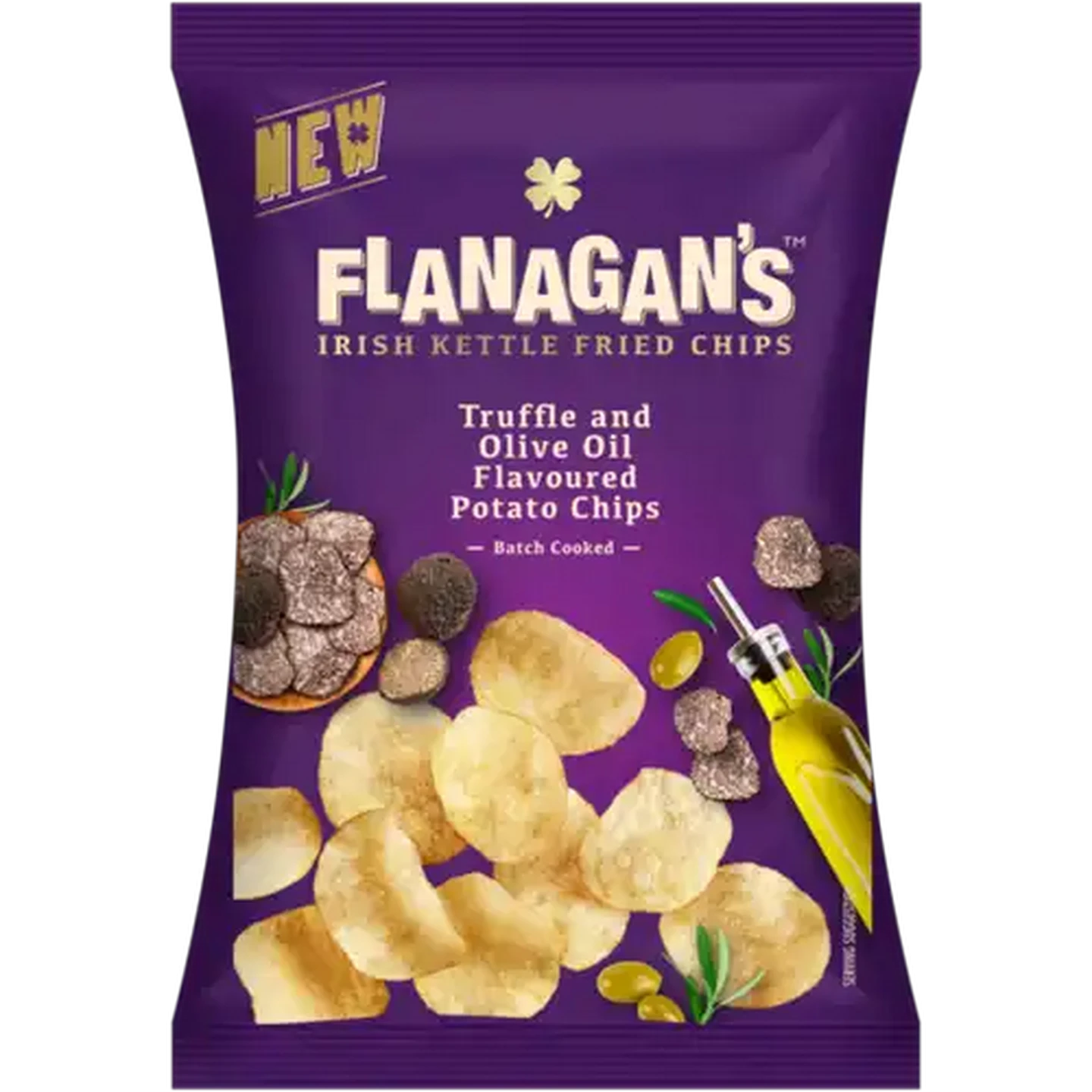 Image of Flanagan's Truffle and Olive Oil Flavoured Potato Chips 120g