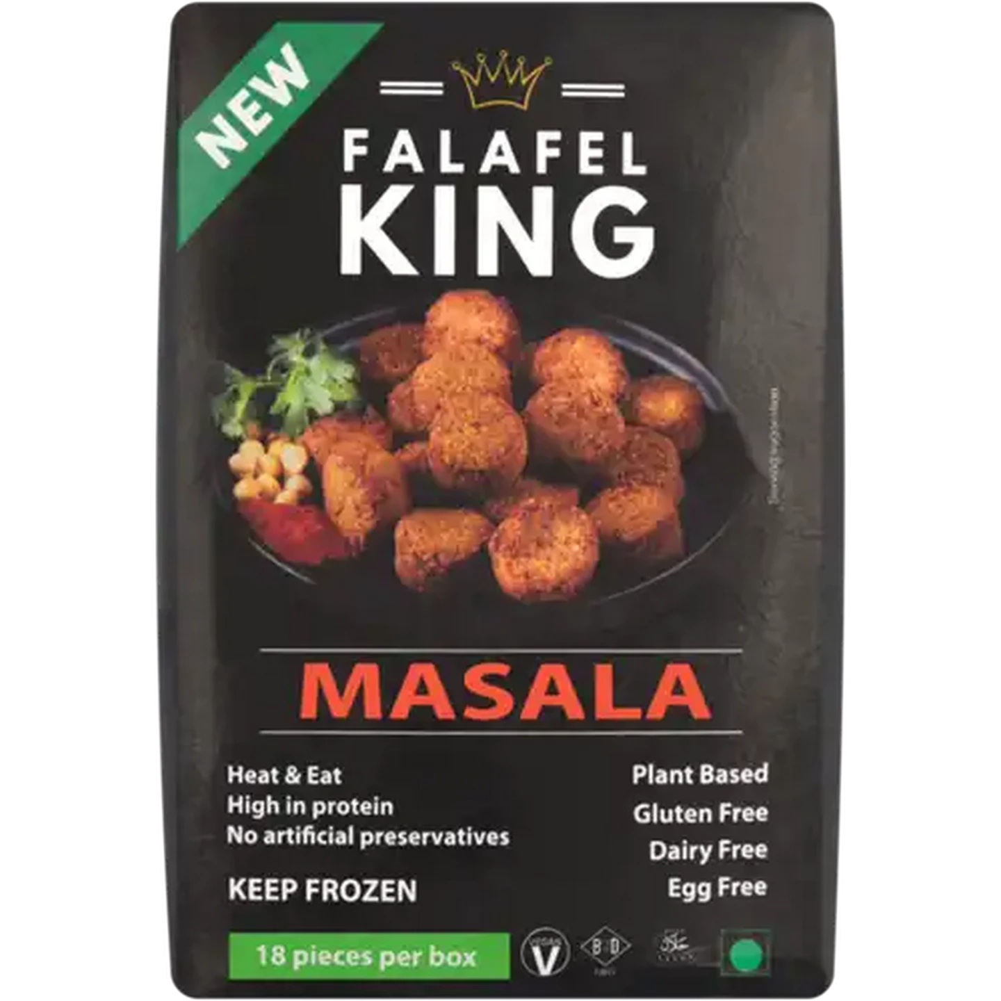 Image of Falafel King Frozen Masala Falafel 18 Pack