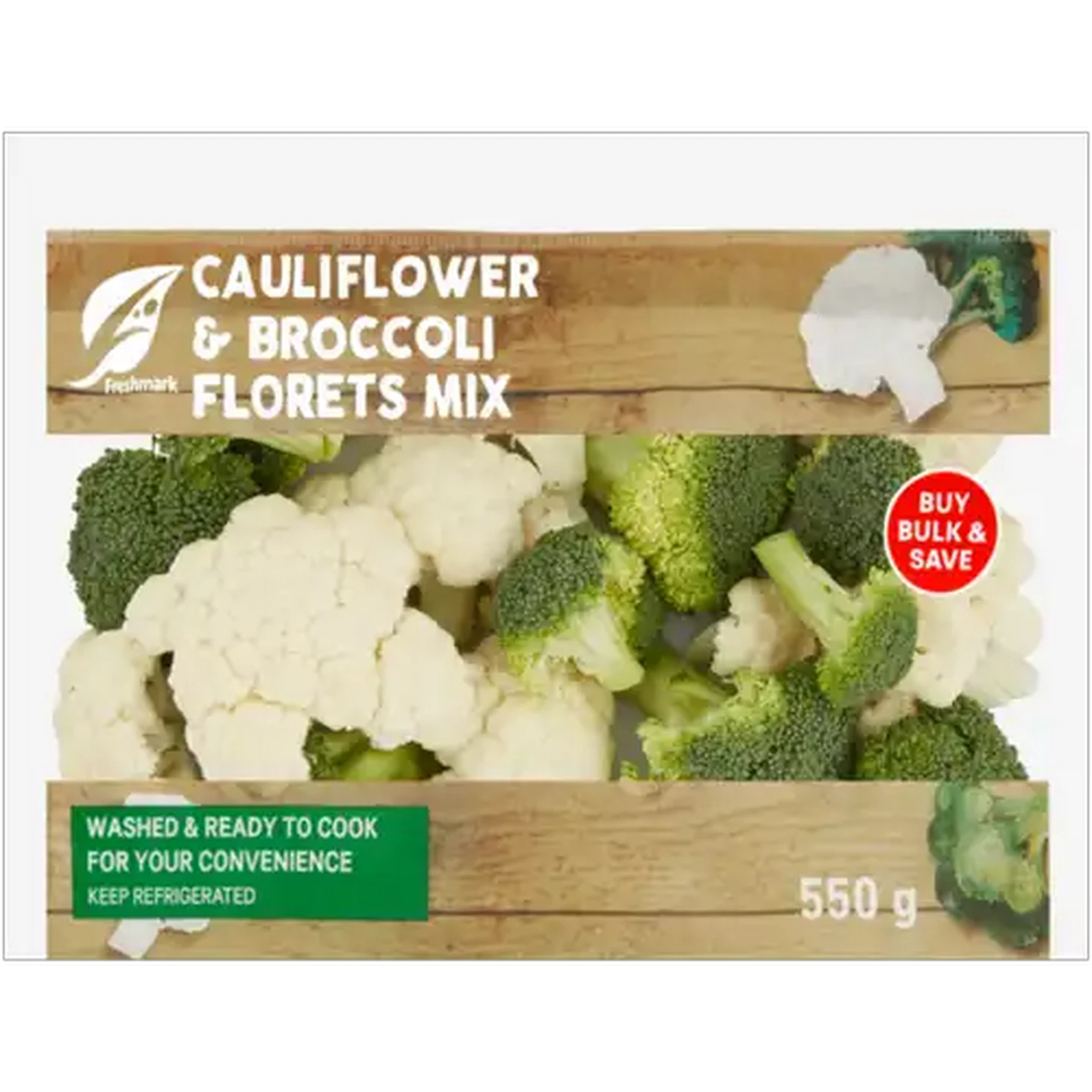 Image of Cauliflower & Broccoli Florets Mix 550g