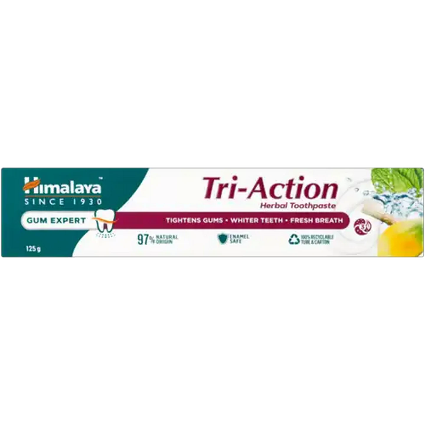 Image of Himalaya Tri-Action Herbal Toothpaste 125g
