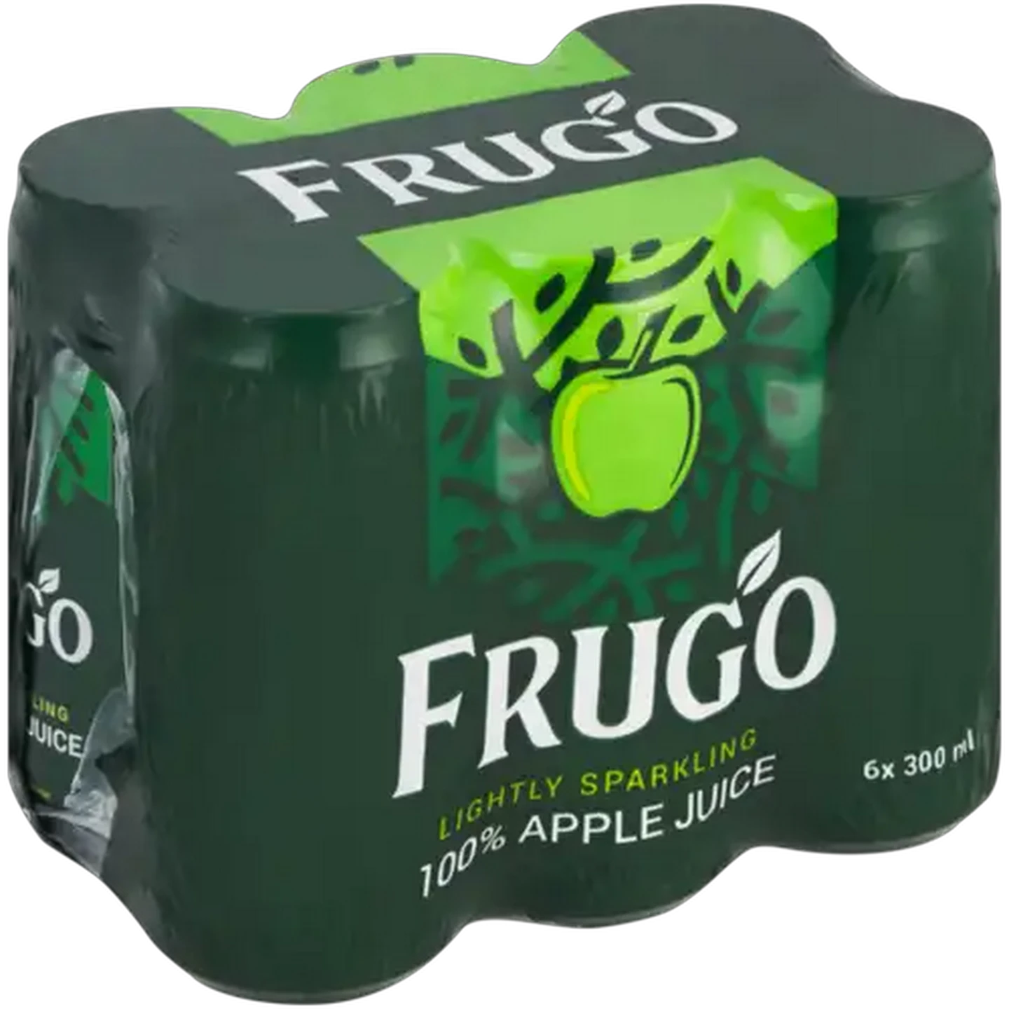 Image of Frugo 100% Lightly Sparkling Apple Juice 6 x 300ml