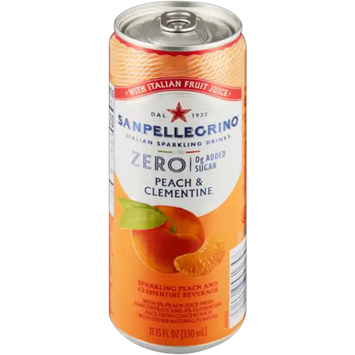 Image of Sanpellegrino Zero Peach & Clementine Sparkling Beverage 330ml