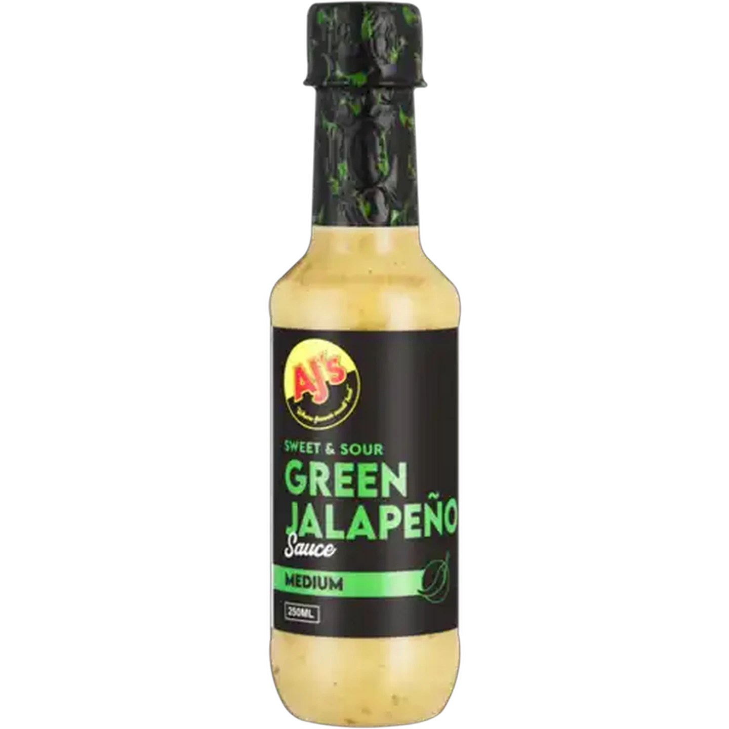 Image of AJ’s Medium Sweet & Sour Green Jalapeño Sauce 250ml