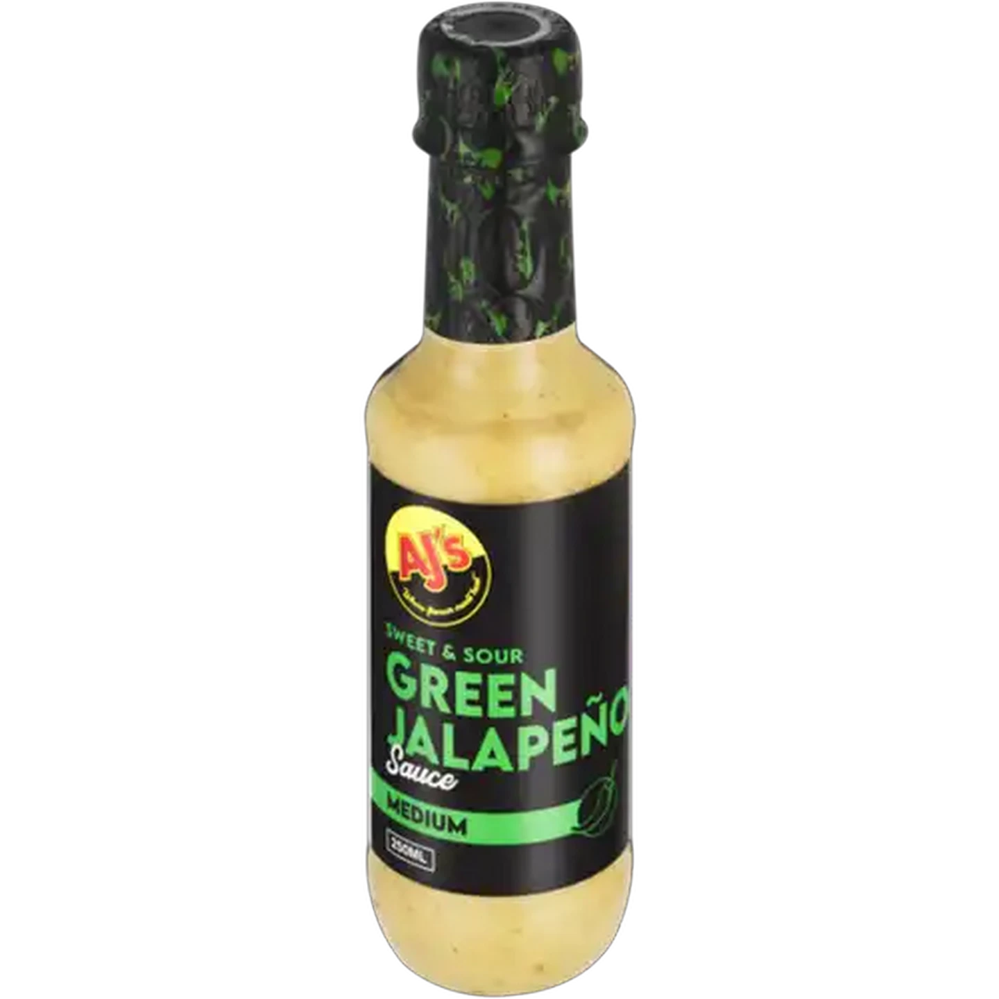 Image of AJ’s Medium Sweet & Sour Green Jalapeño Sauce 250ml