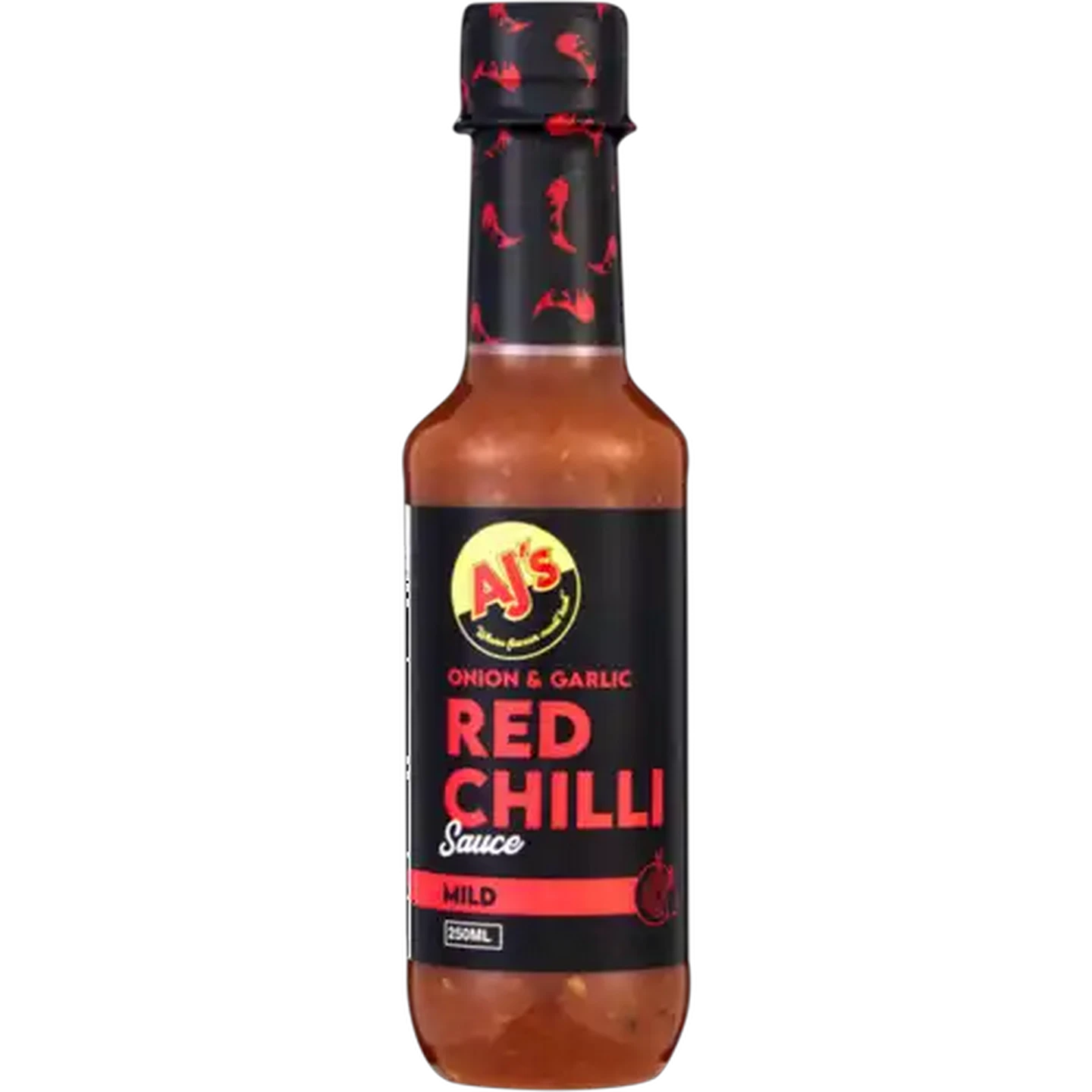 Image of AJ’s Mild Onion & Garlic Red Chilli Sauce 250ml