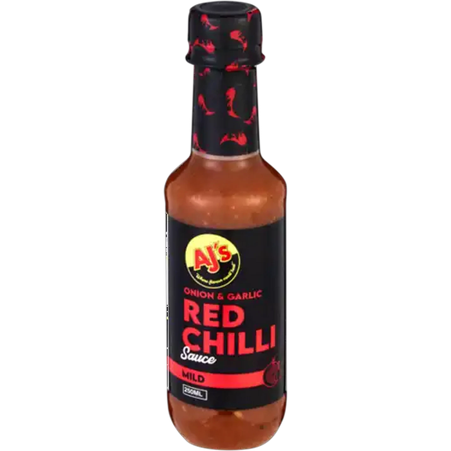 Image of AJ’s Mild Onion & Garlic Red Chilli Sauce 250ml