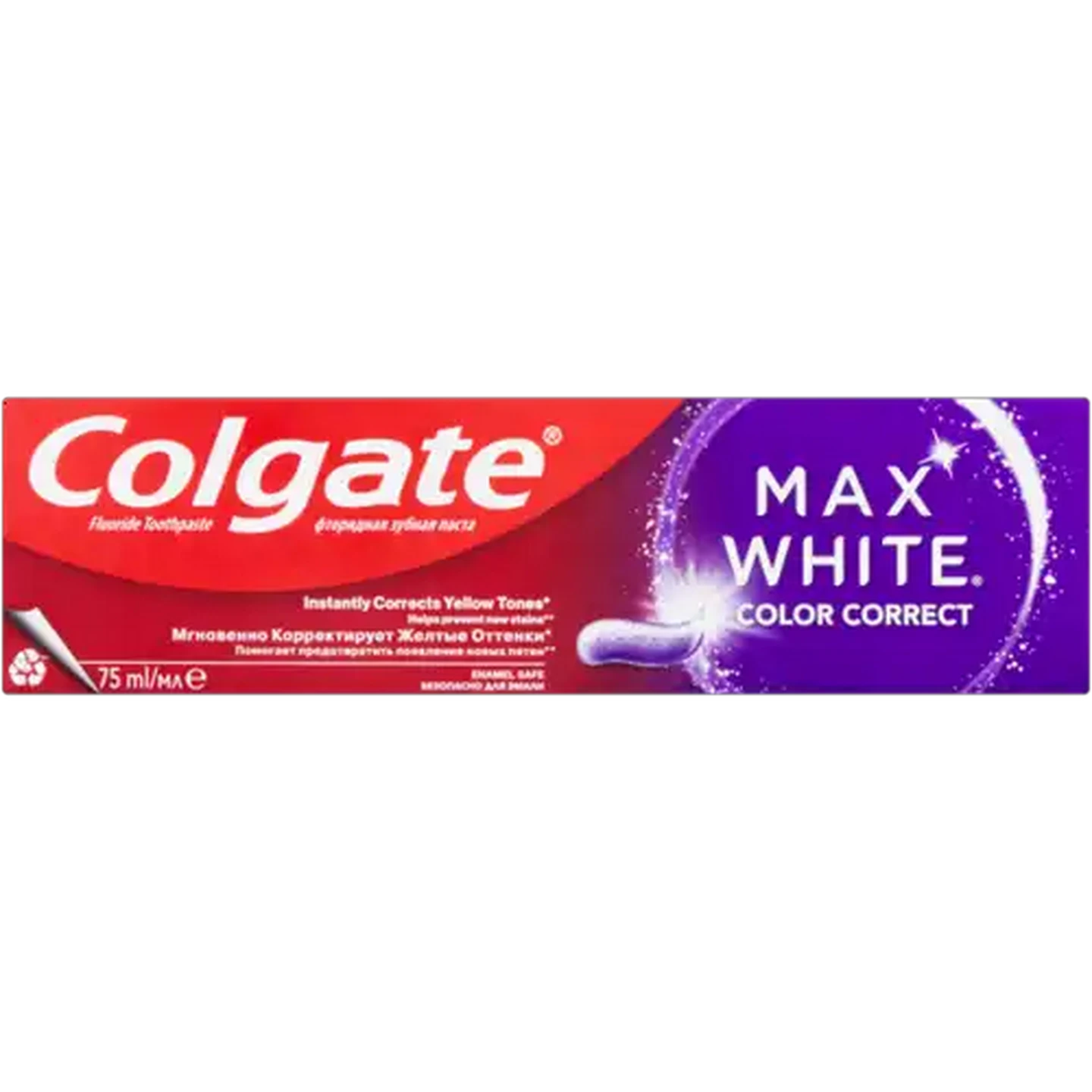 Image of Colgate Max White Fluoride Colour Correct Toothpaste 75ml