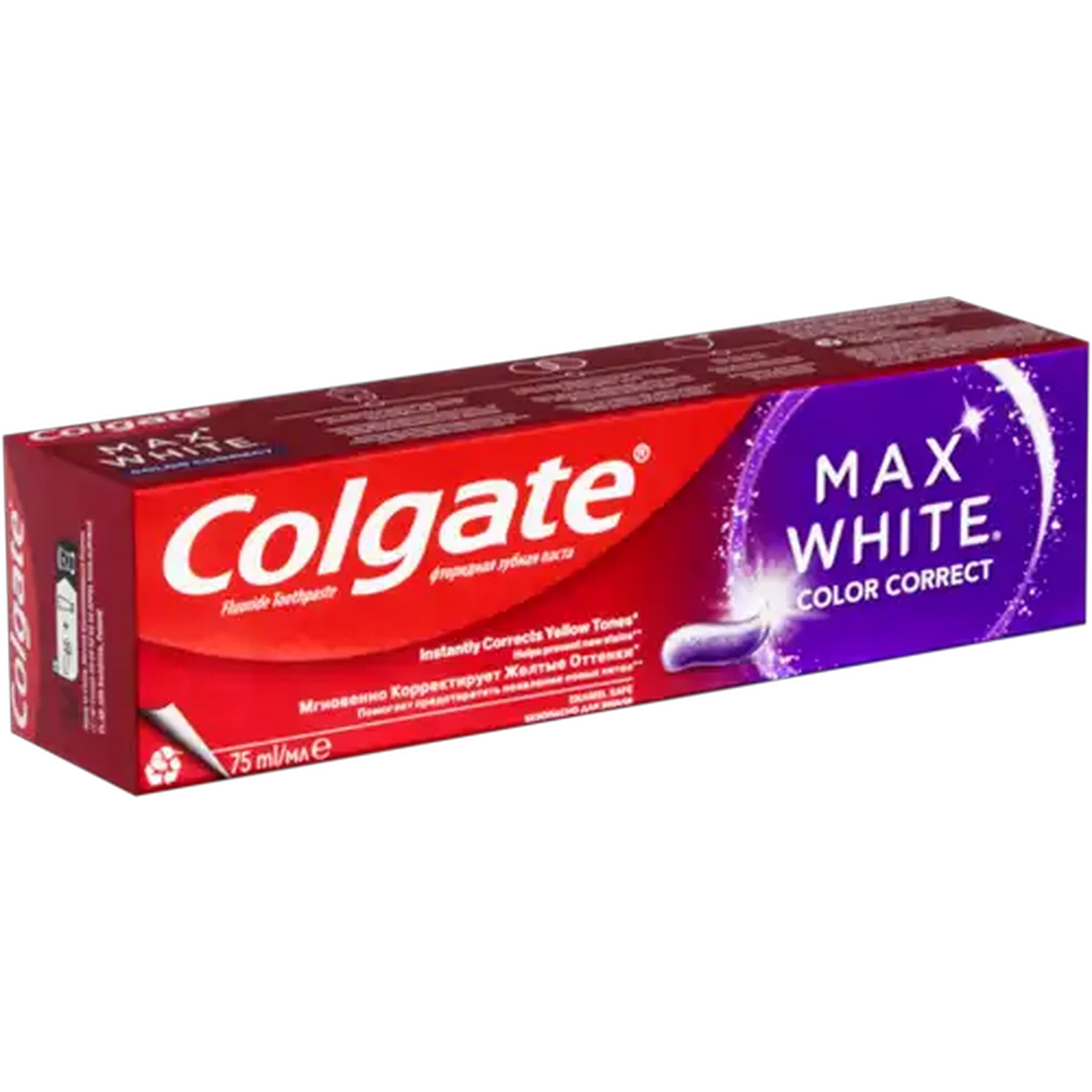 Image of Colgate Max White Fluoride Colour Correct Toothpaste 75ml