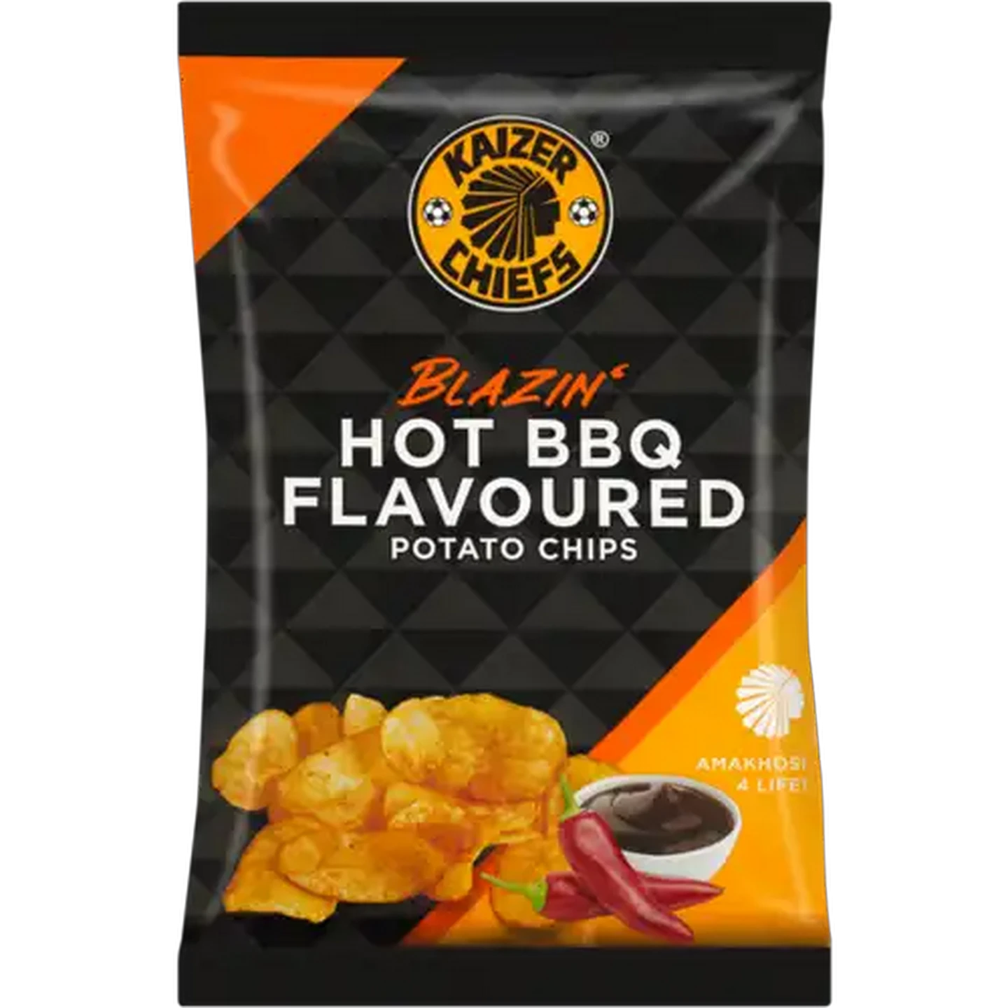 Image of Kaizer Chiefs FC Blazin' Hot BBQ Flavoured Potato Chips 120g