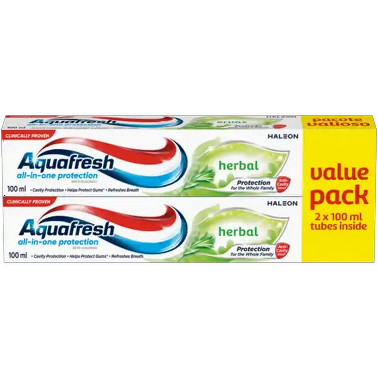Image of Aquafresh All-in-One Protection Herbal Fluoride Toothpaste 2 x 100ml