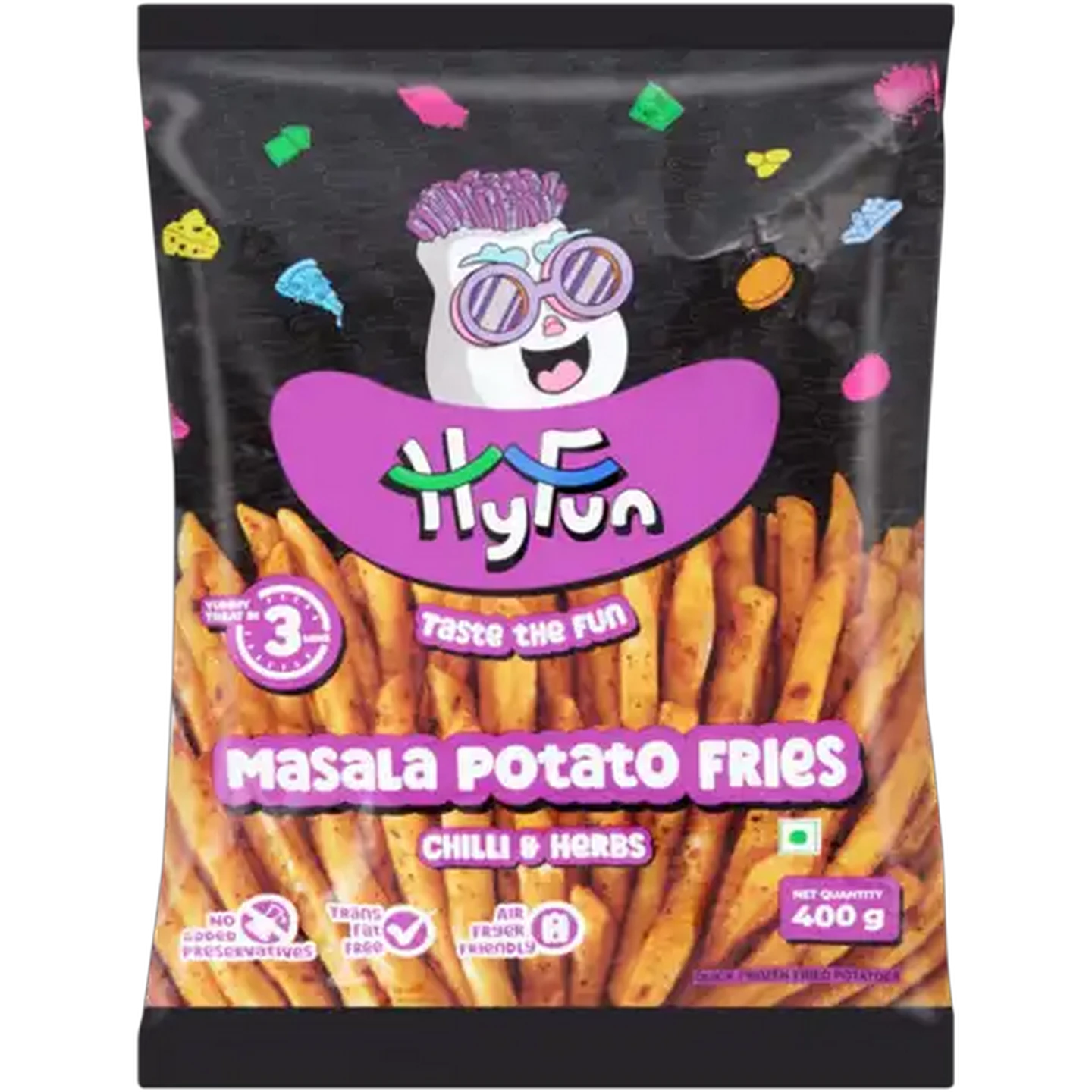 Image of HyFun Frozen Masala Potato Fries 400g