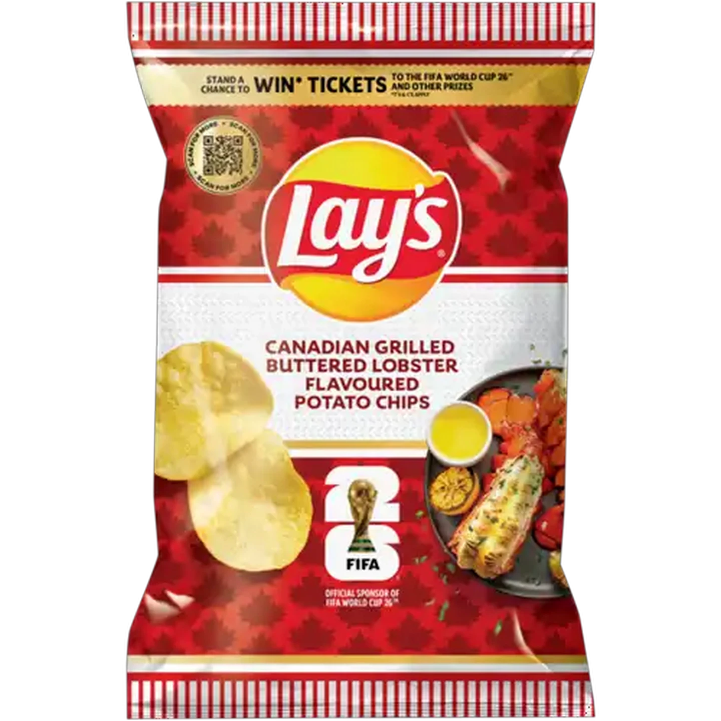 Image of Lay's Canadian Grilled Buttered Lobster Flavoured Potato Chips 120g