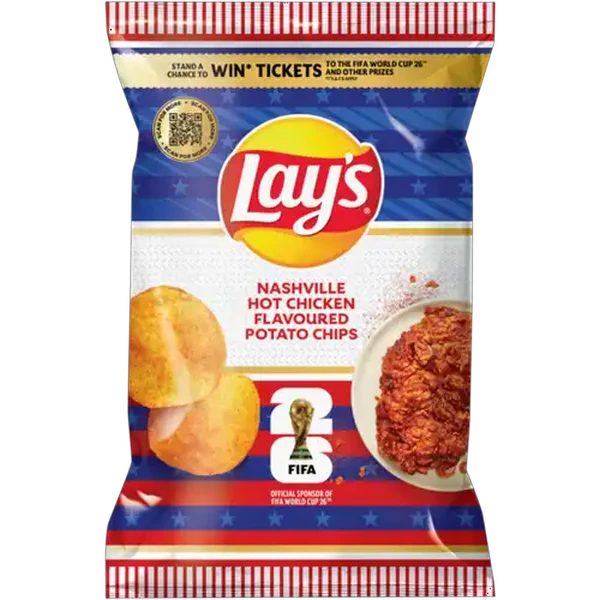 Lay's Nashville Hot Chicken Flavoured Potato Chips 120g