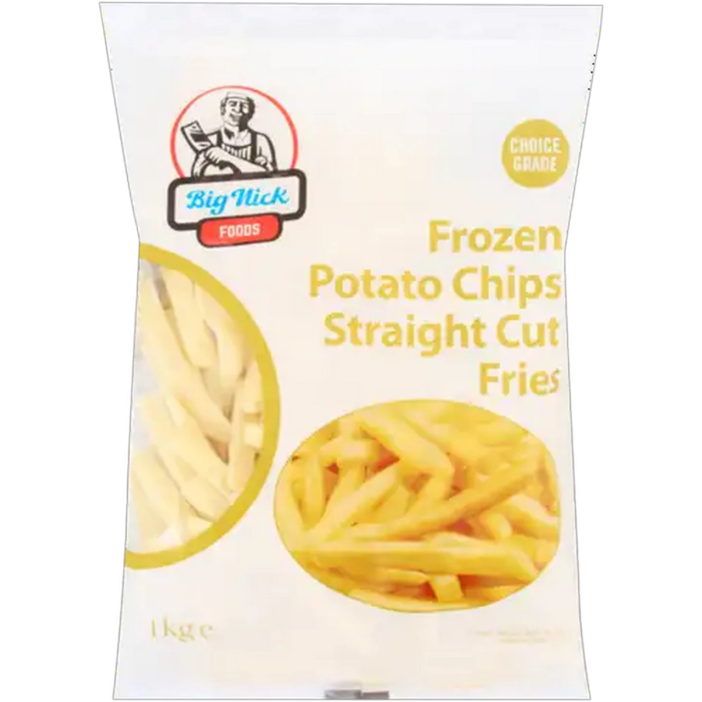 Image of Big Nick Frozen Straight Cut Fries Potato Chips 1kg