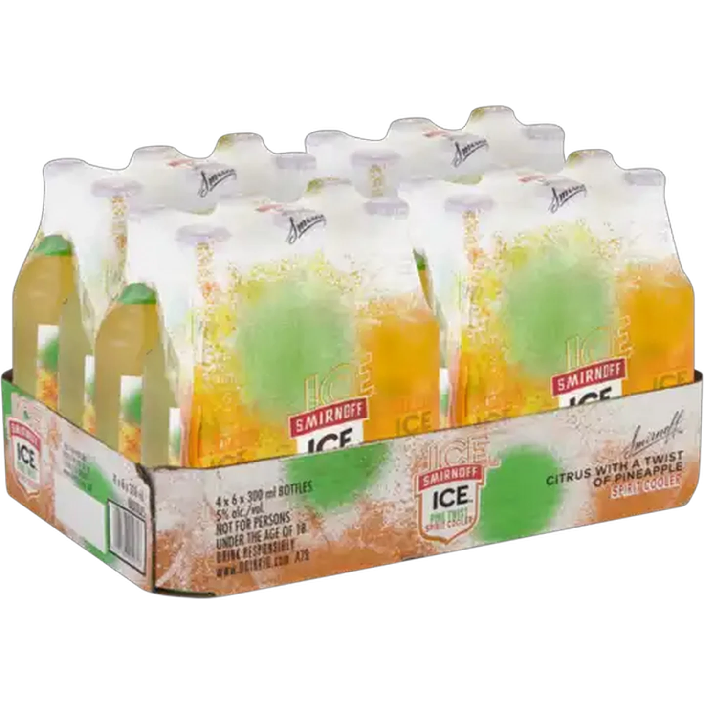 Image of Smirnoff Ice Pine Twist Spirit Cooler 24 x 300ml