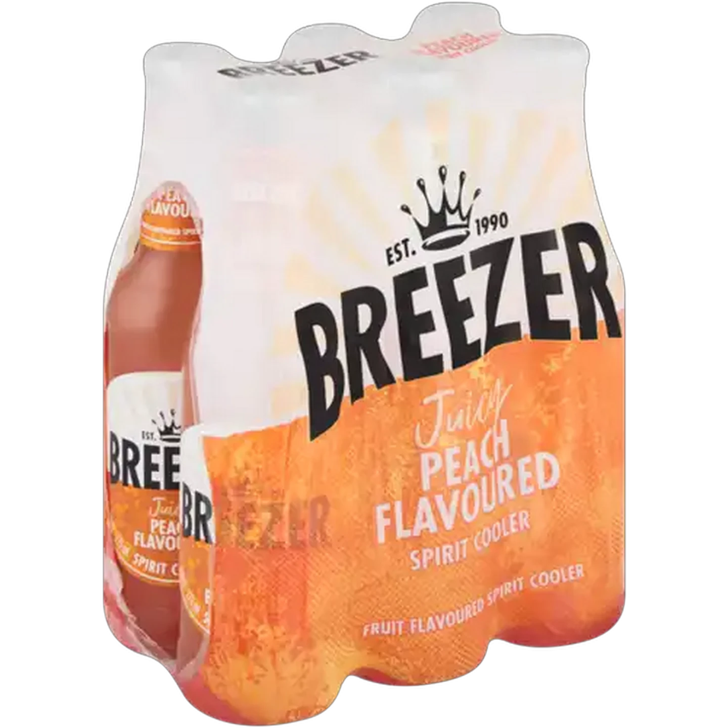 Image of Breezer Peach Spirit Cooler Bottles 6 x 275ml