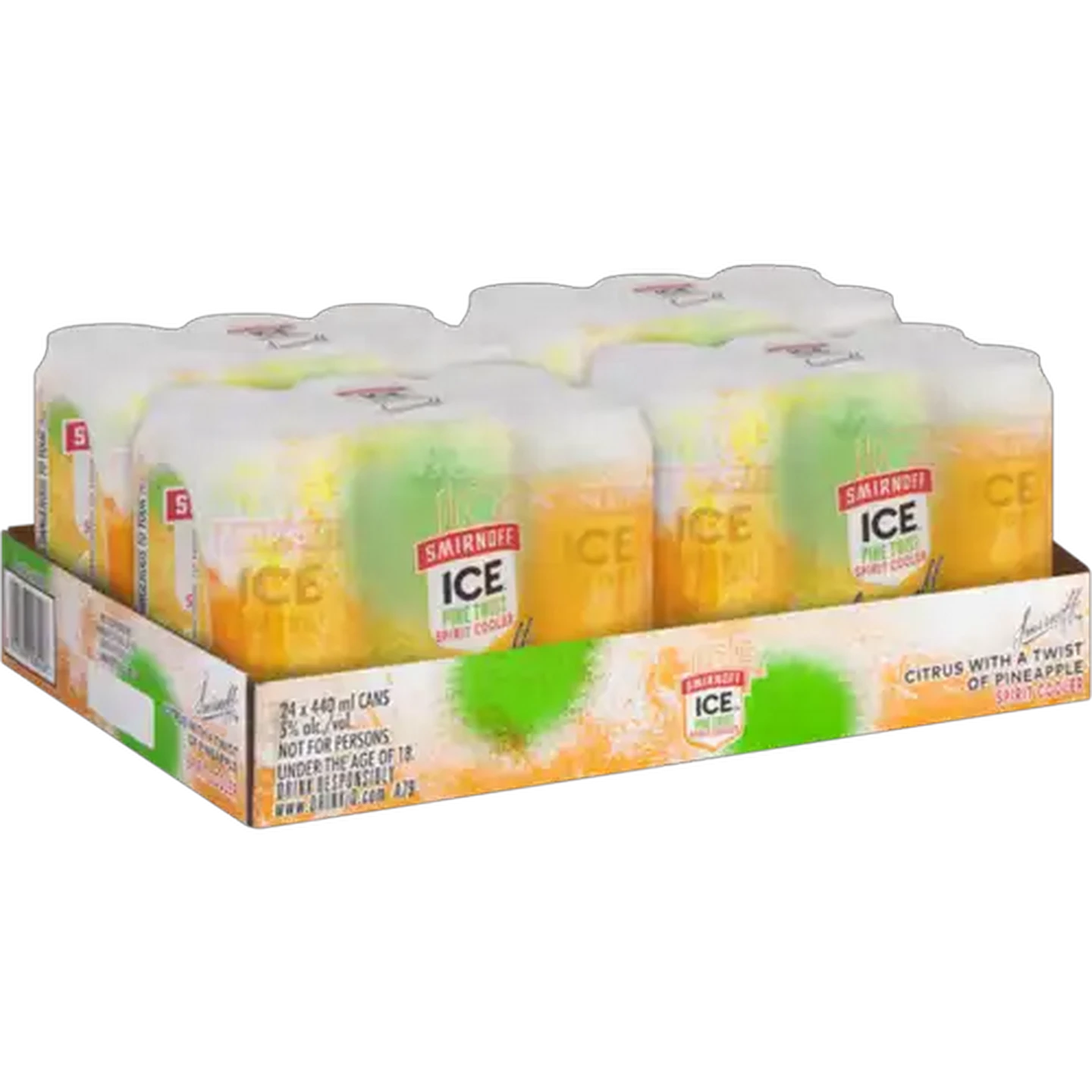 Image of Smirnoff Ice Pine Twist Spirit Cooler Cans 24 x 440ml