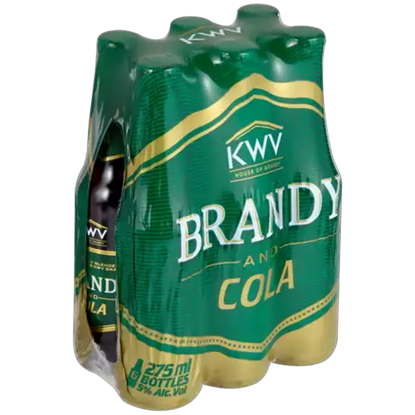Image of KWV Brandy & Cola Bottles 6 x 275ml