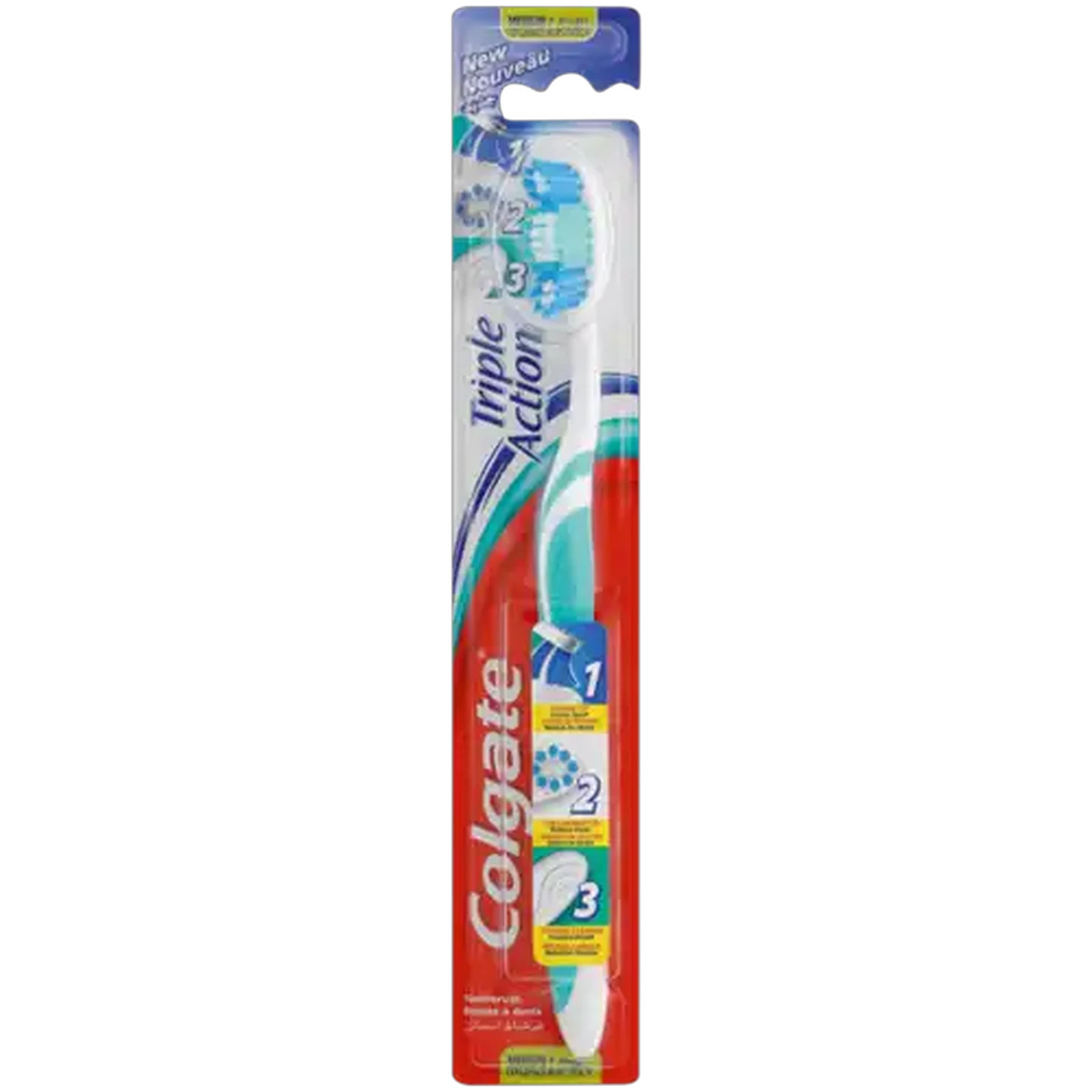 Image of Colgate Triple Action Blue Medium Toothbrush